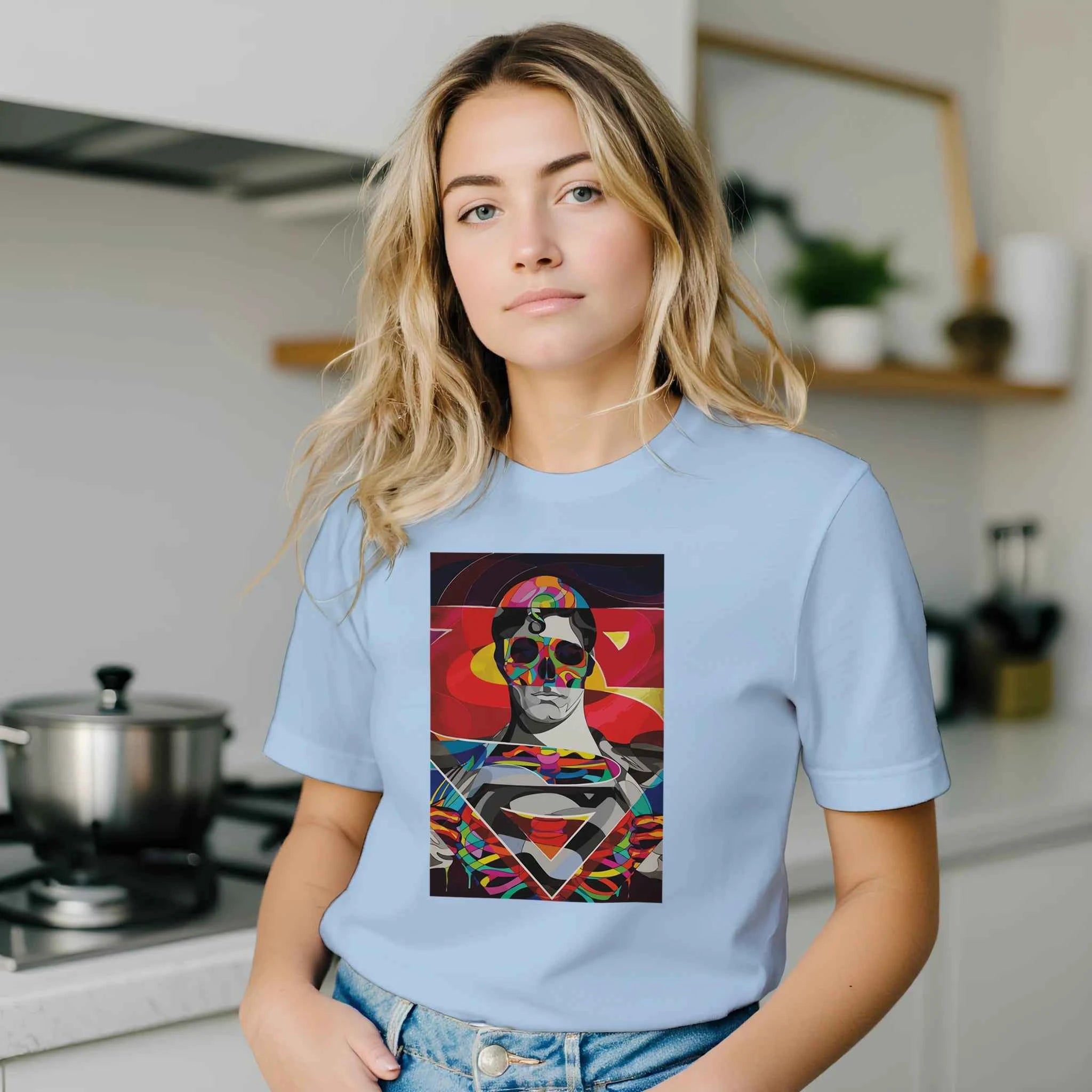 Abstract Superman Inspired T-Shirt