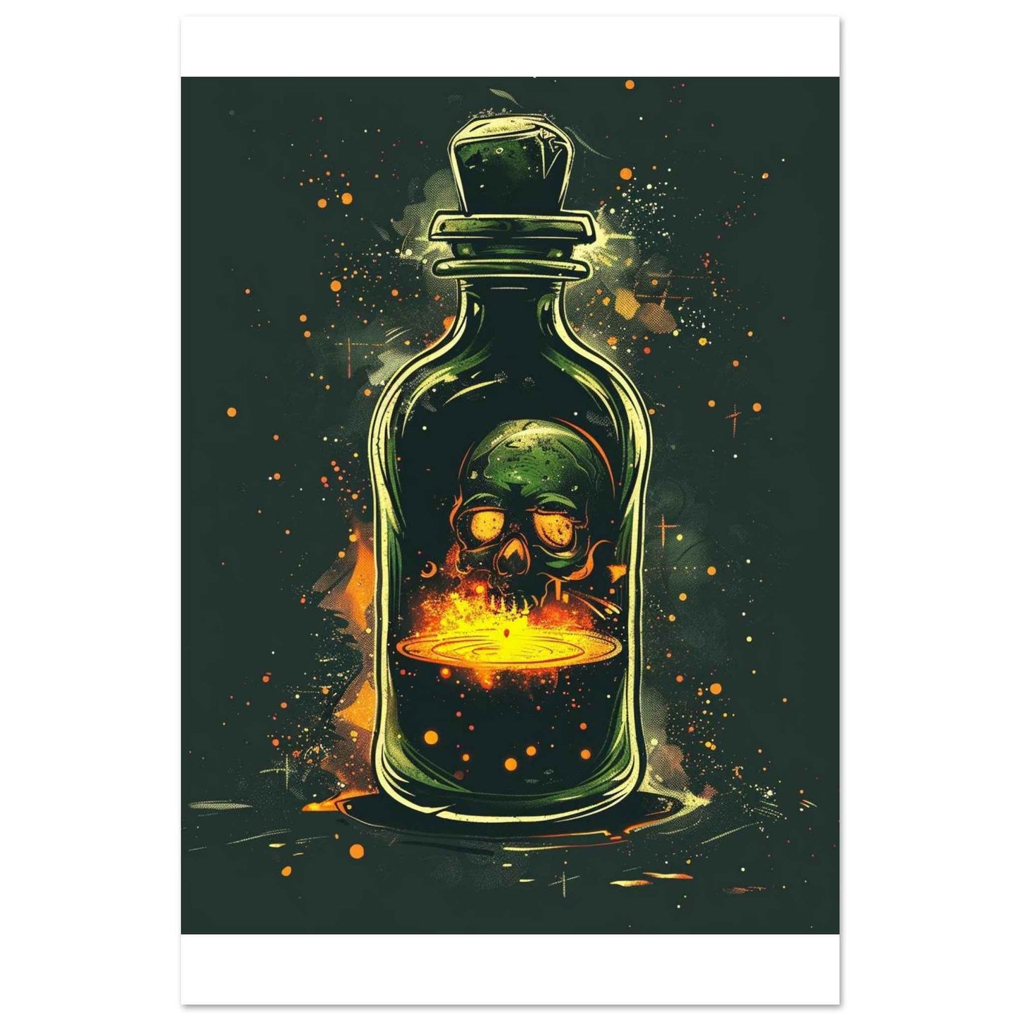 "Skull Elixir" Poster – Mystical Dark Fantasy Wall Art (Multiple Sizes Available)