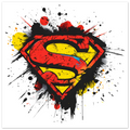 Superman Splatter Shield Fine Art Poster