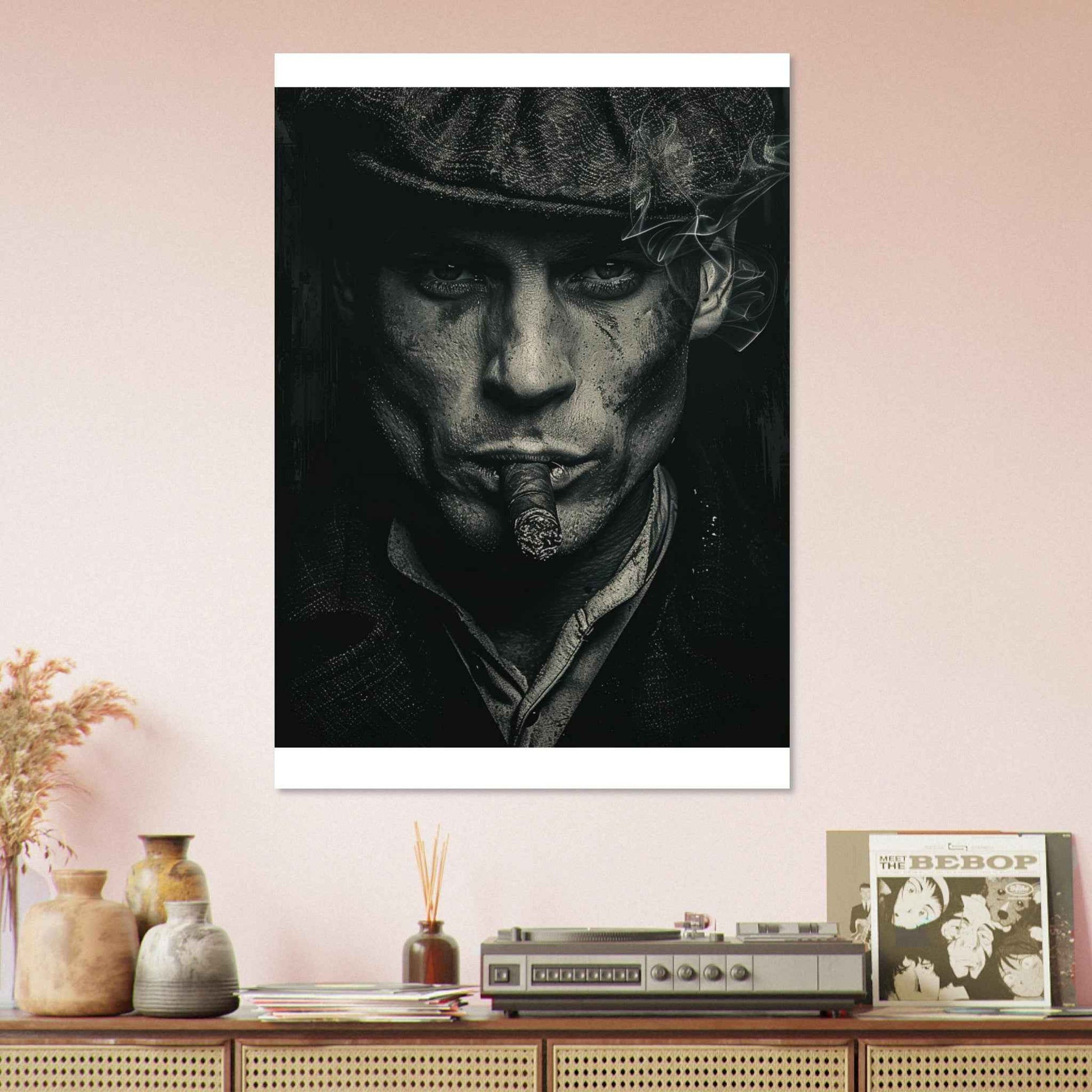 "The Gangster's Gaze" Poster – Gritty, Noir-Inspired Wall Art (Multiple Sizes Available)
