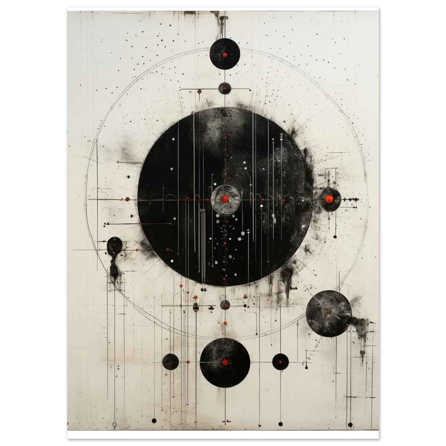 "The Cosmic Blueprint" Poster – Abstract Space & Engineering Wall Art (Multiple Sizes Available)