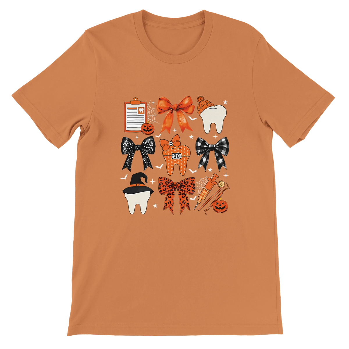 Halloween Dental Shirt | Spooky Teeth & Bows T-Shirt