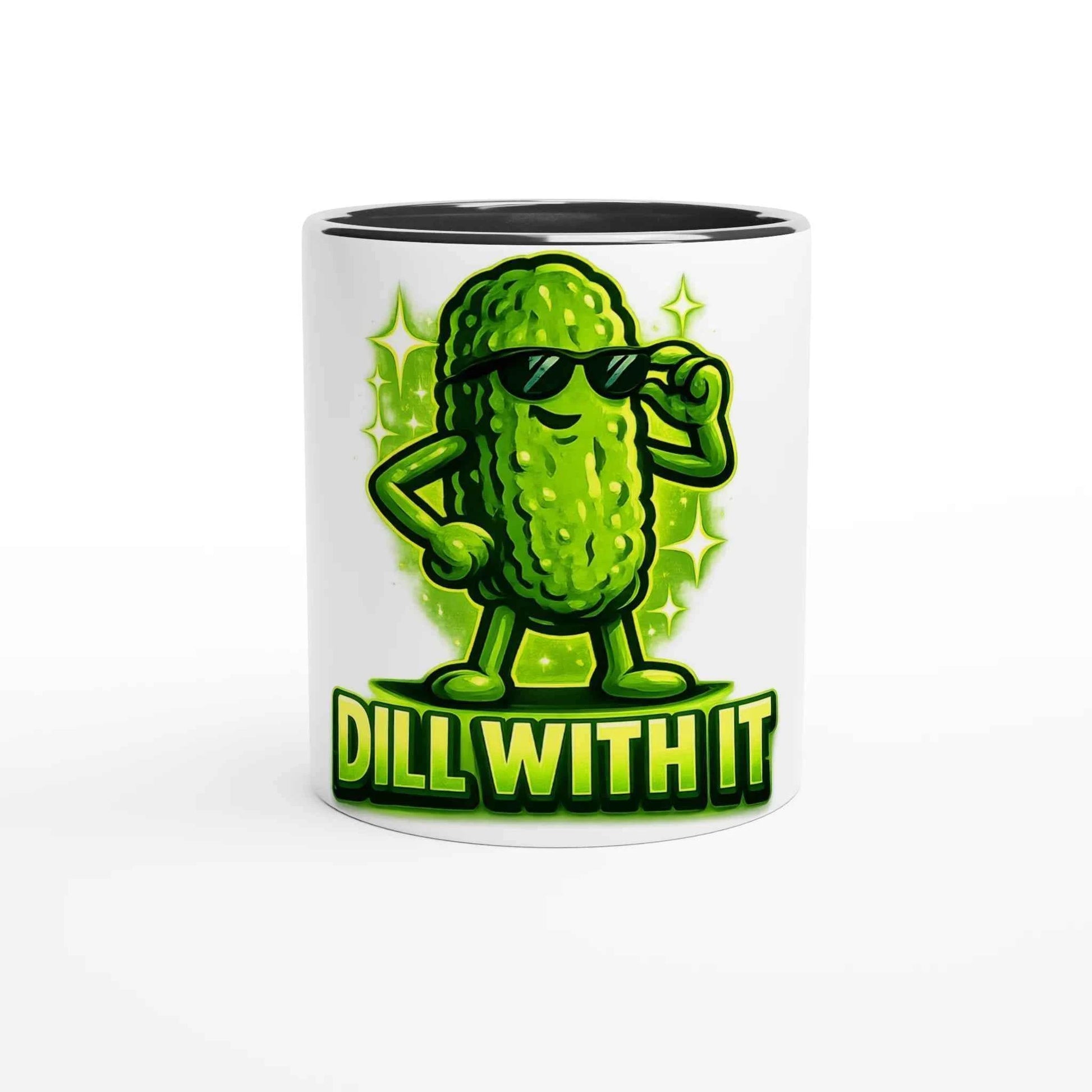 Dill With It Pickle 11oz Coffee Mug with Color Inside