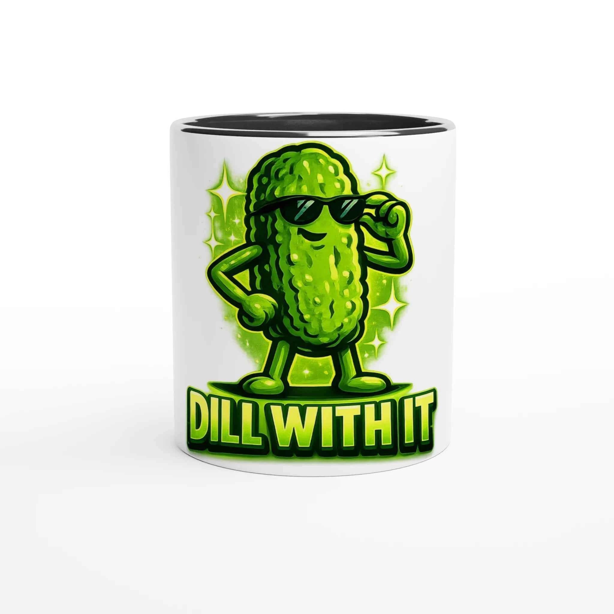 Dill With It Pickle 11oz Coffee Mug with Color Inside