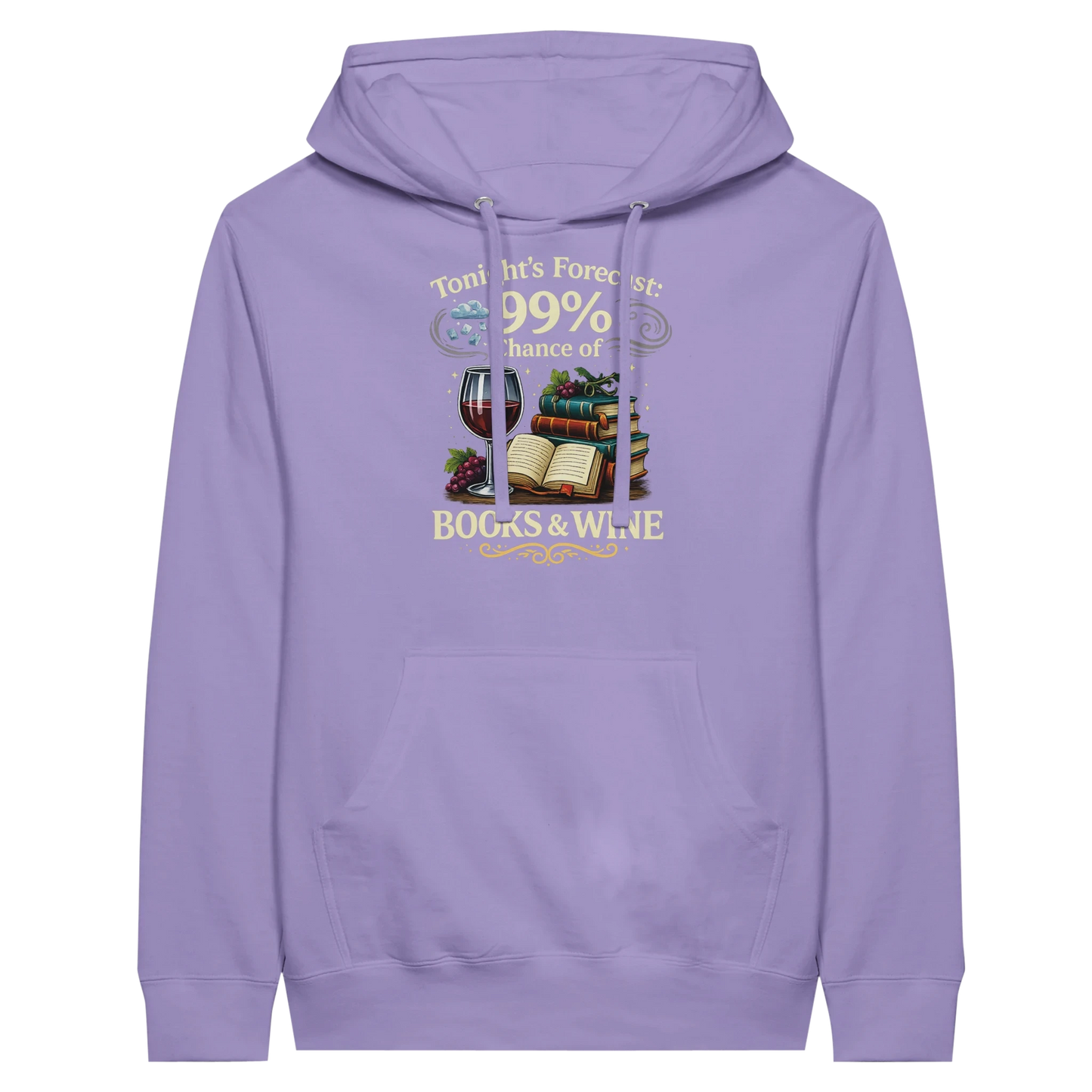 Tonight’s Forecast Books and Wine Hoodie