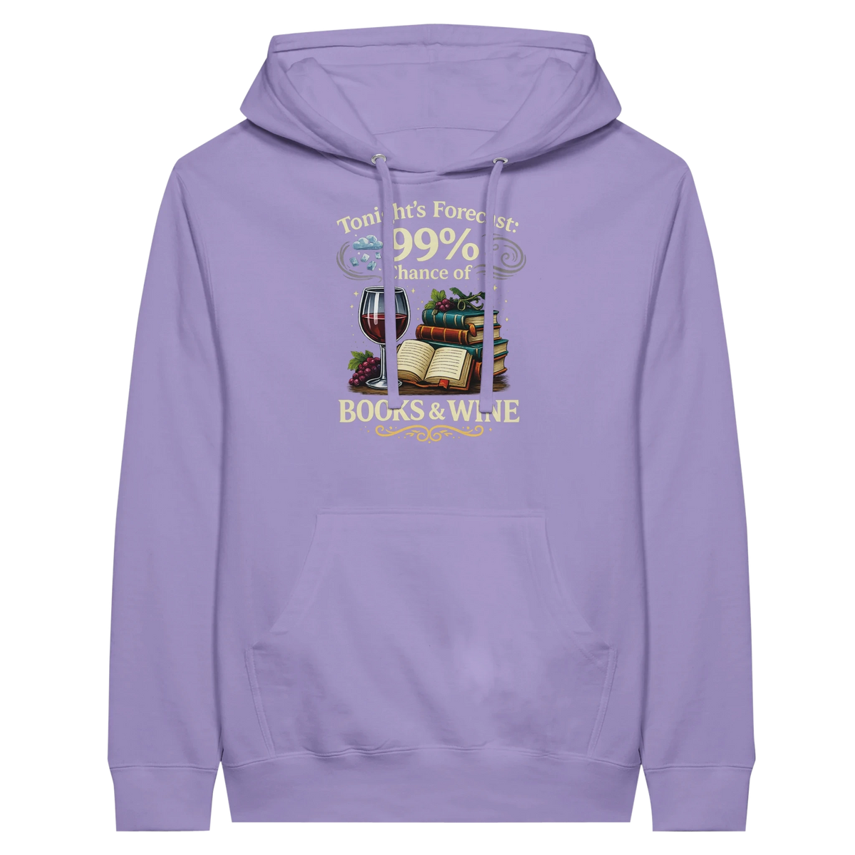 Tonight’s Forecast Books and Wine Hoodie
