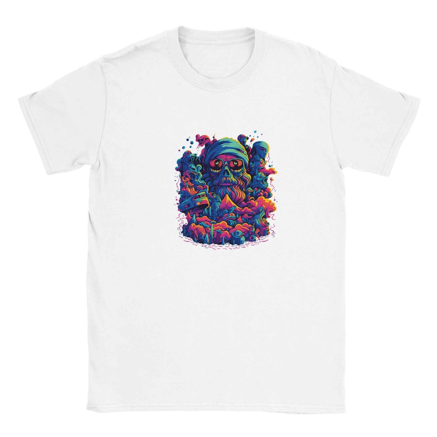 Psychedelic Skull Boombox Graphic Tee – Premium Comfort & Bold Style for Everyday Wear