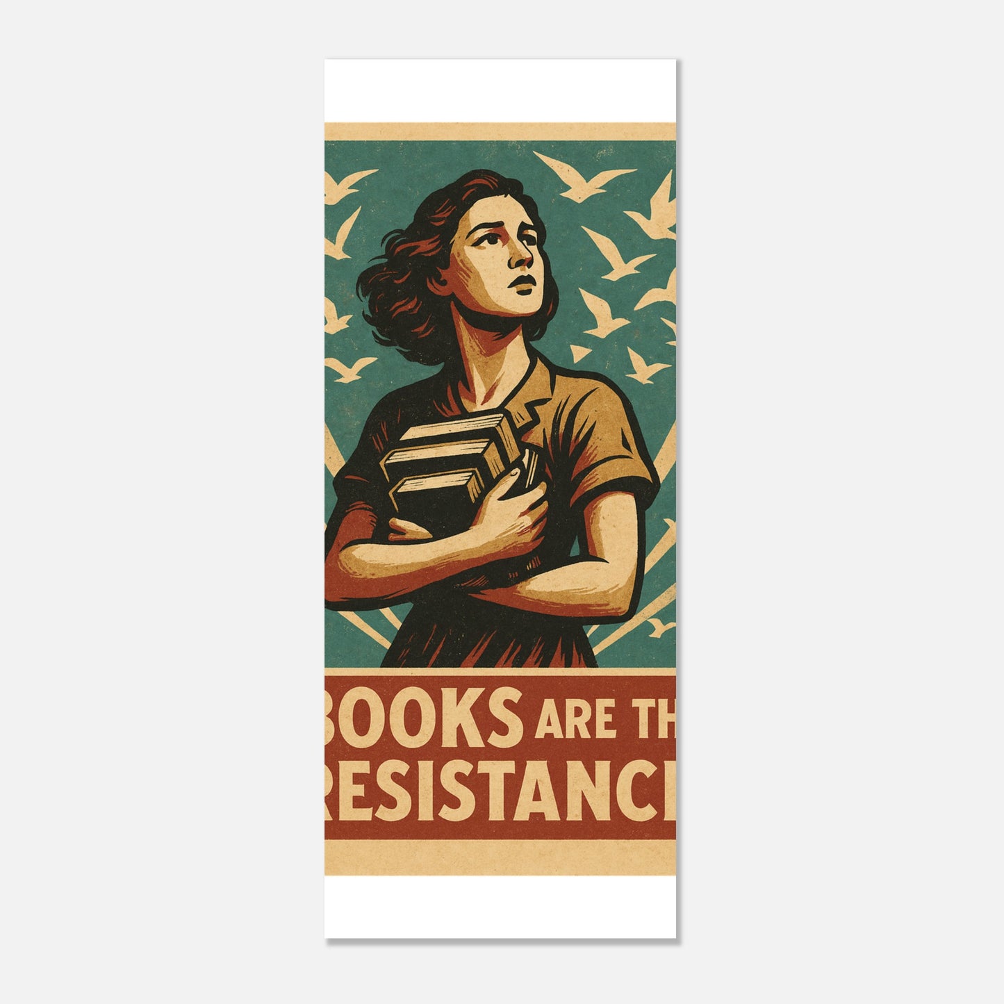 Books Are The Resistance Poster – Vintage Activist Wall Art - F4 Custom Prints