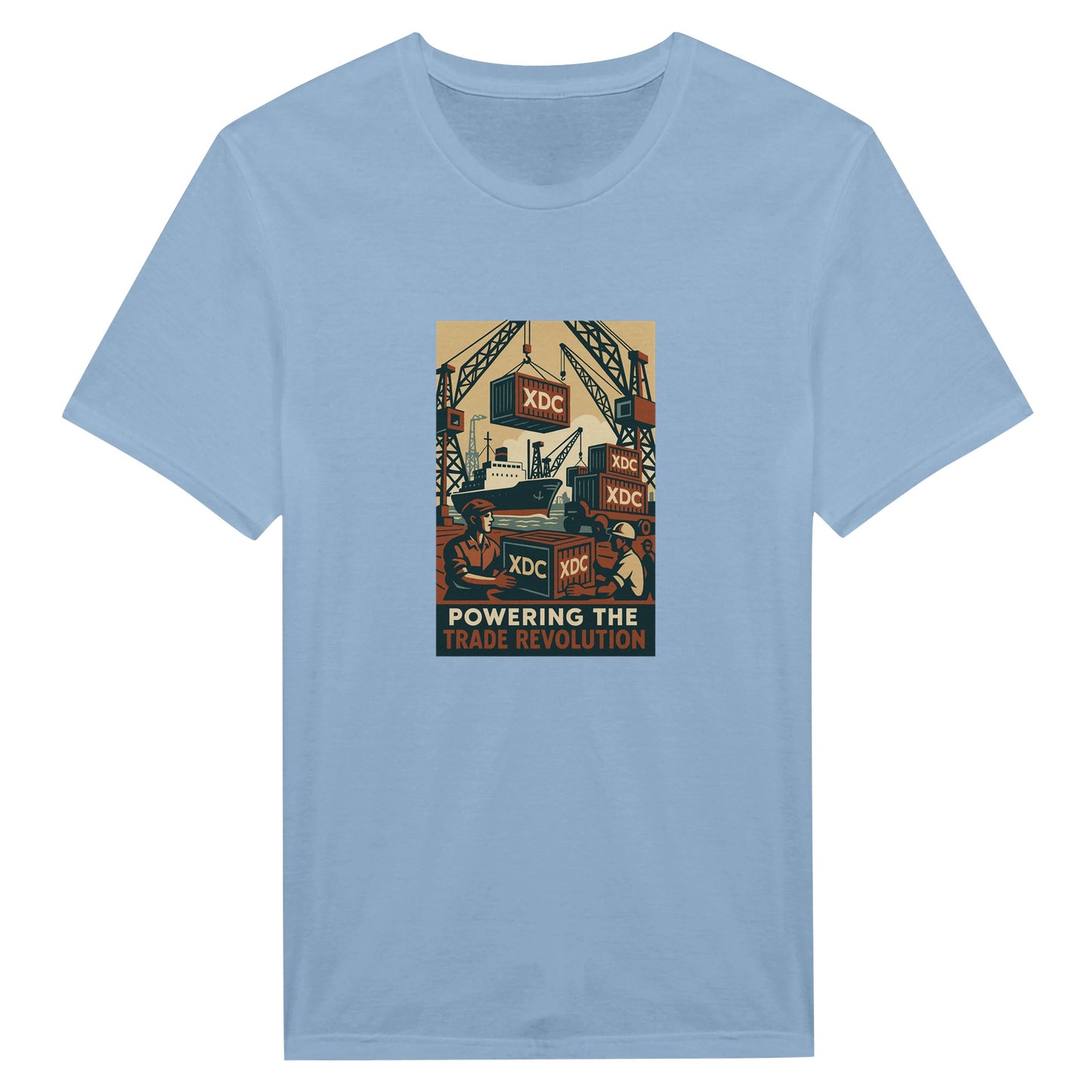 XDC Crypto Shirt – Powering Trade Revolution Retro Tee - F4 Custom Prints