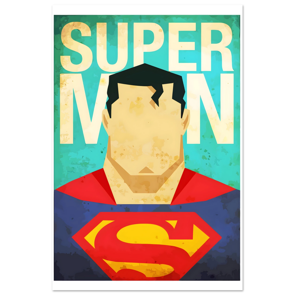 Retro Superman Inspired Fine Art Poster