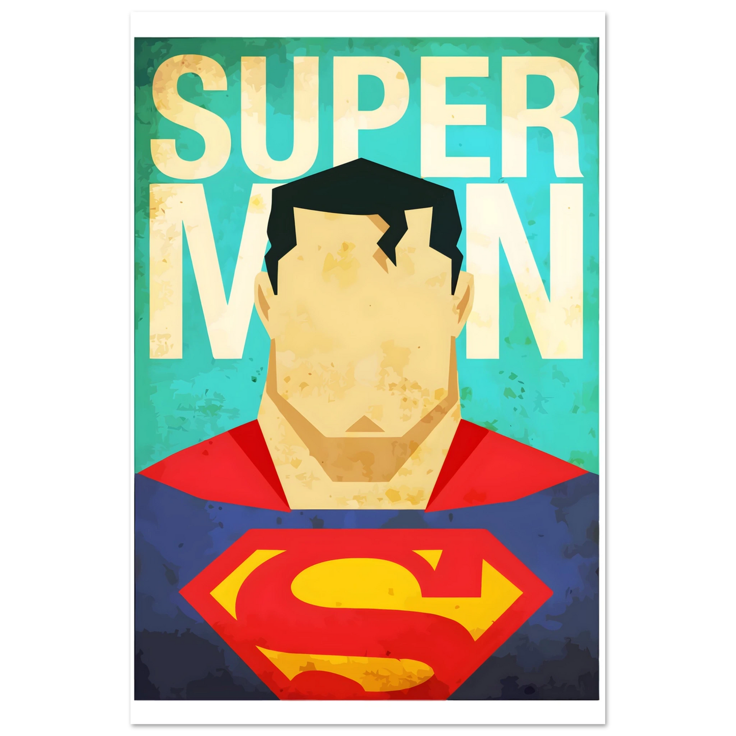 Retro Superman Inspired Fine Art Poster