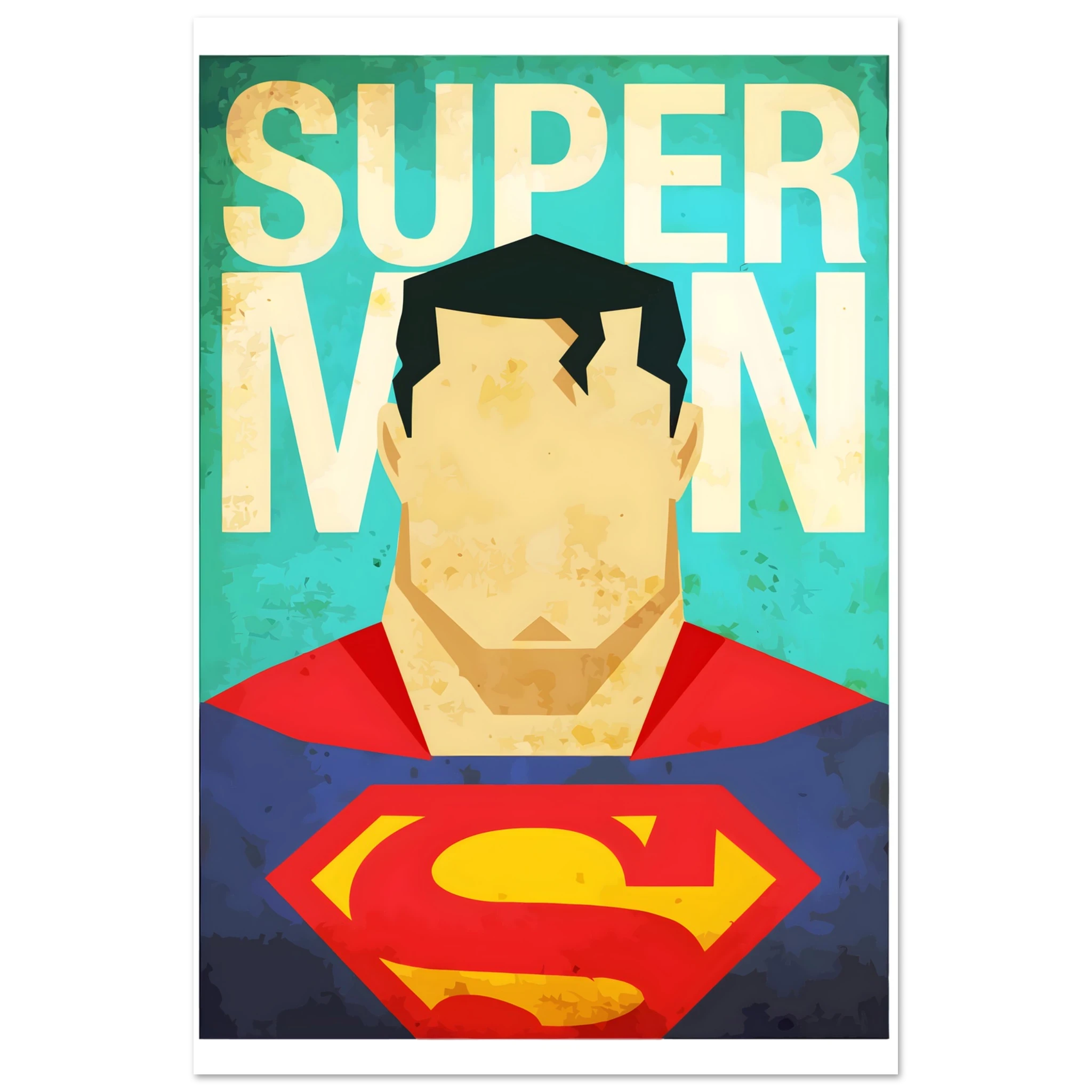 Retro Superman Inspired Fine Art Poster