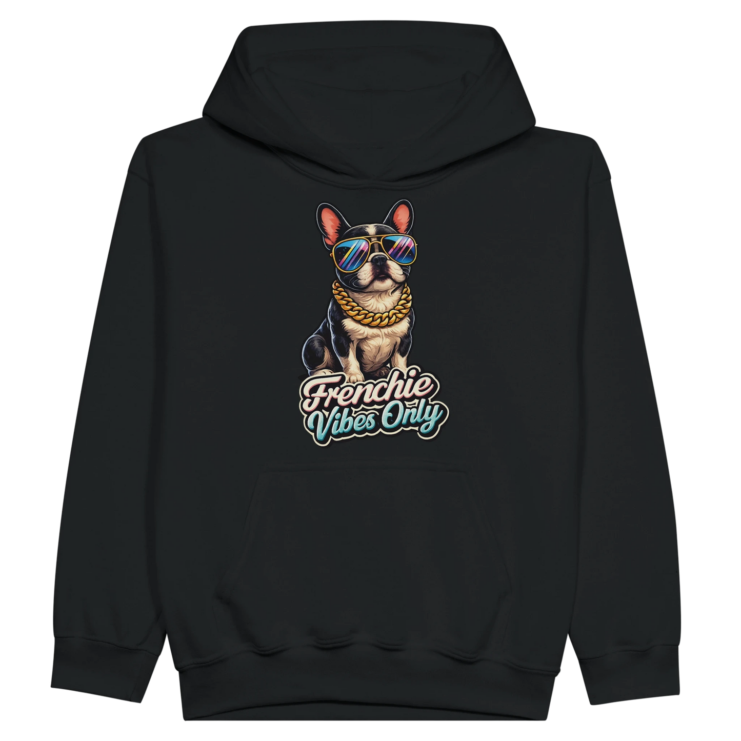 Kids Frenchie Vibes Only Hoodie