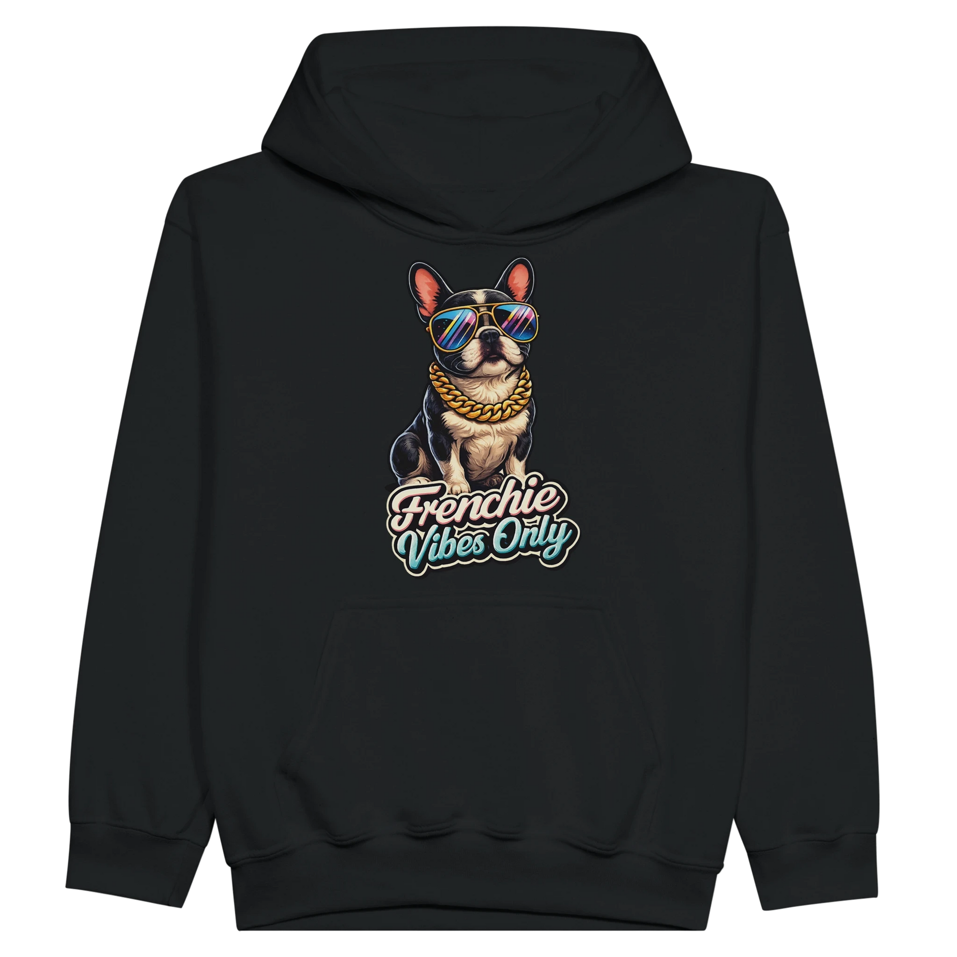 Kids Frenchie Vibes Only Hoodie