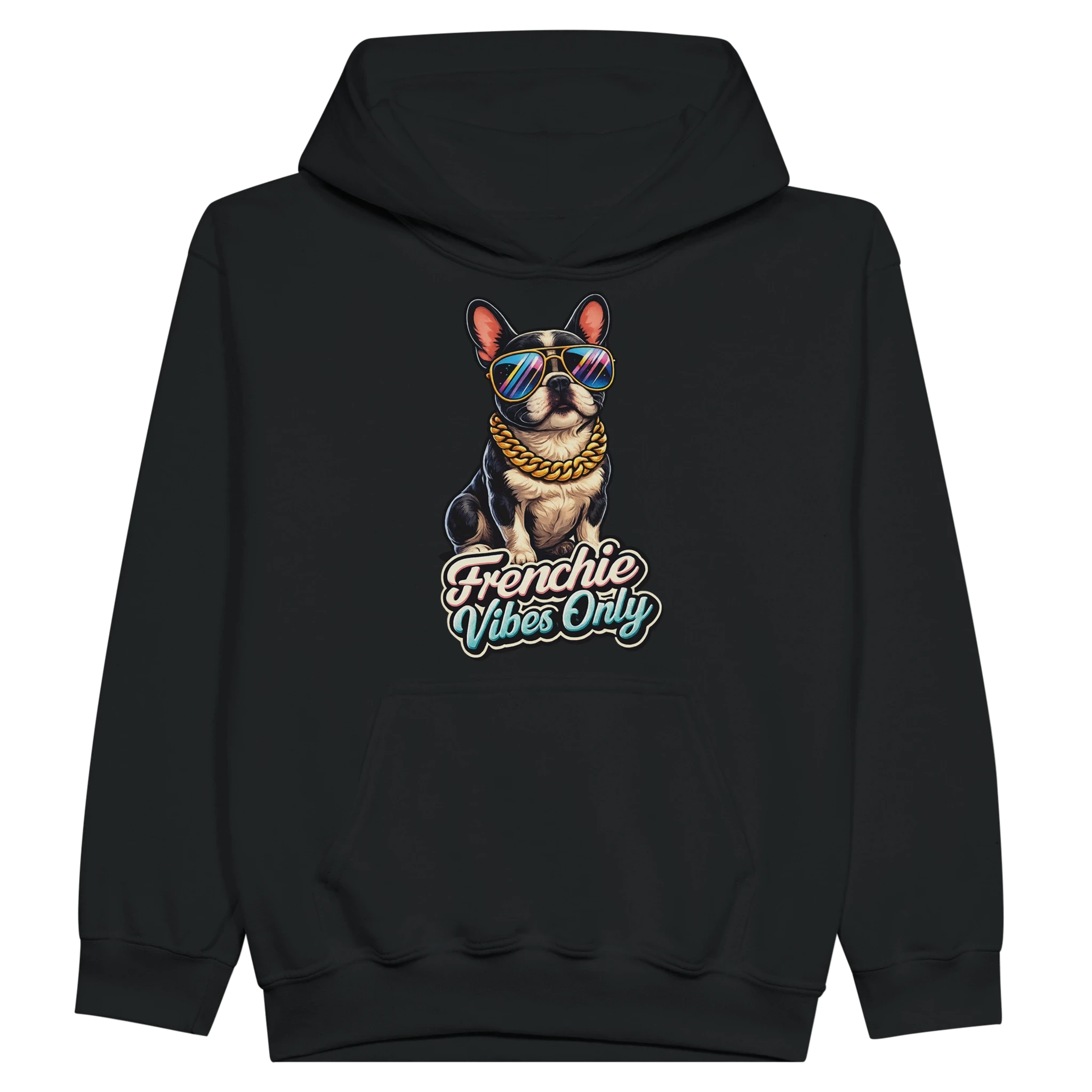 Kids Frenchie Vibes Only Hoodie