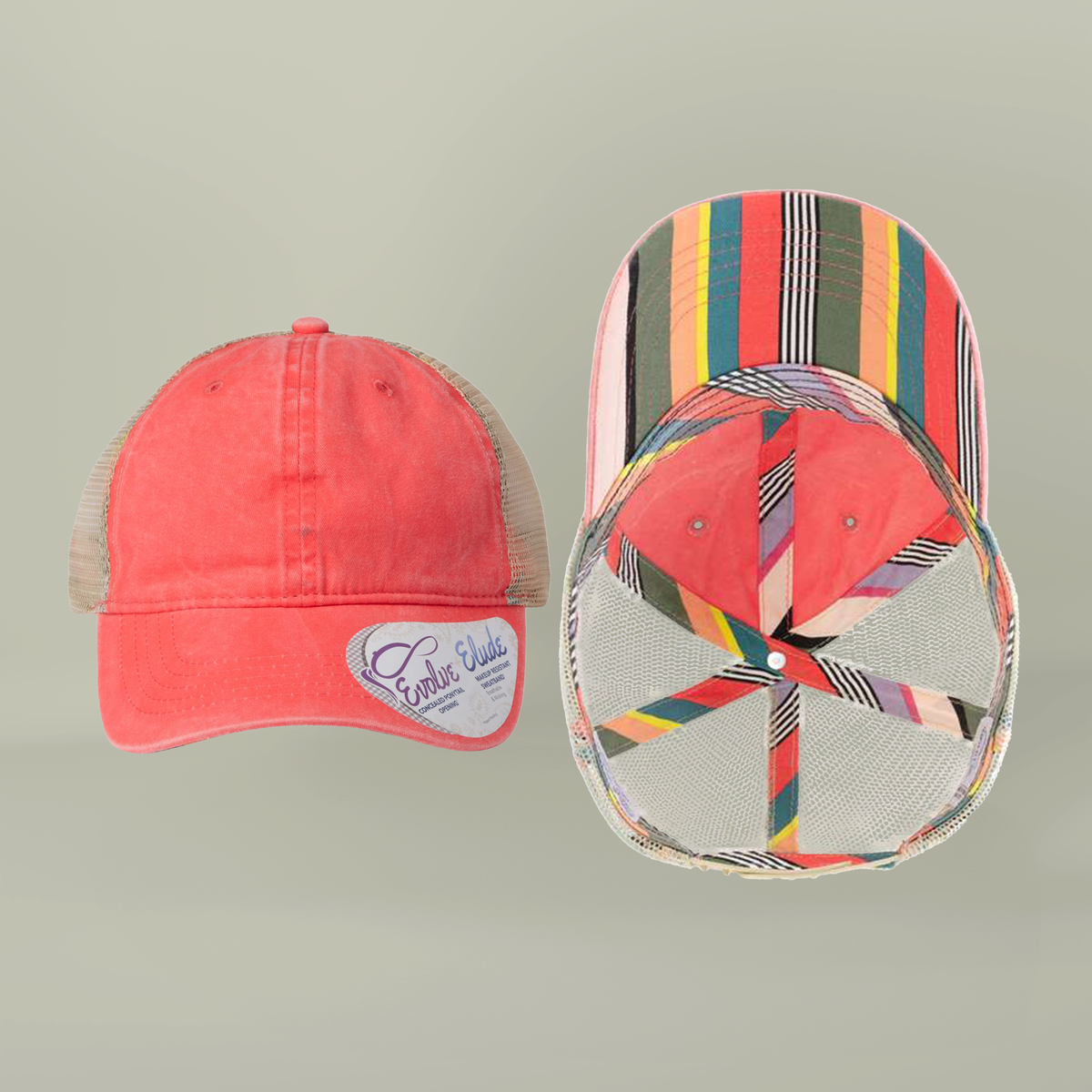 Custom Logo Womens Ponytail Mesh Hat | DTF Ponytail Snapback by F4