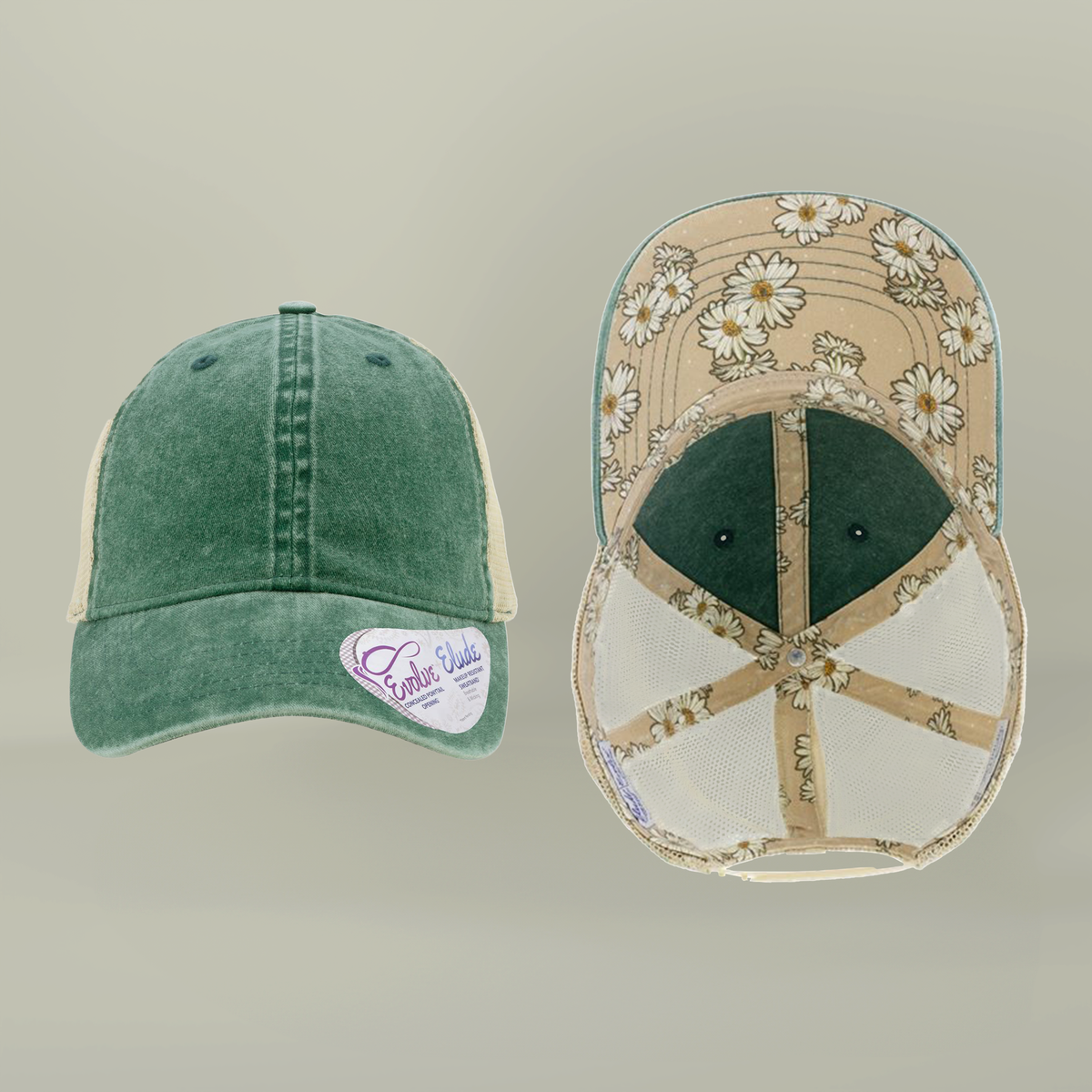 Custom Logo Womens Ponytail Mesh Hat | DTF Ponytail Snapback by F4