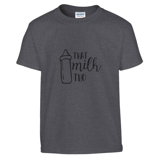 Milk Tho Kids T-Shirt – Adorable Baby Bottle Design in Your Choice of Fun Colors
