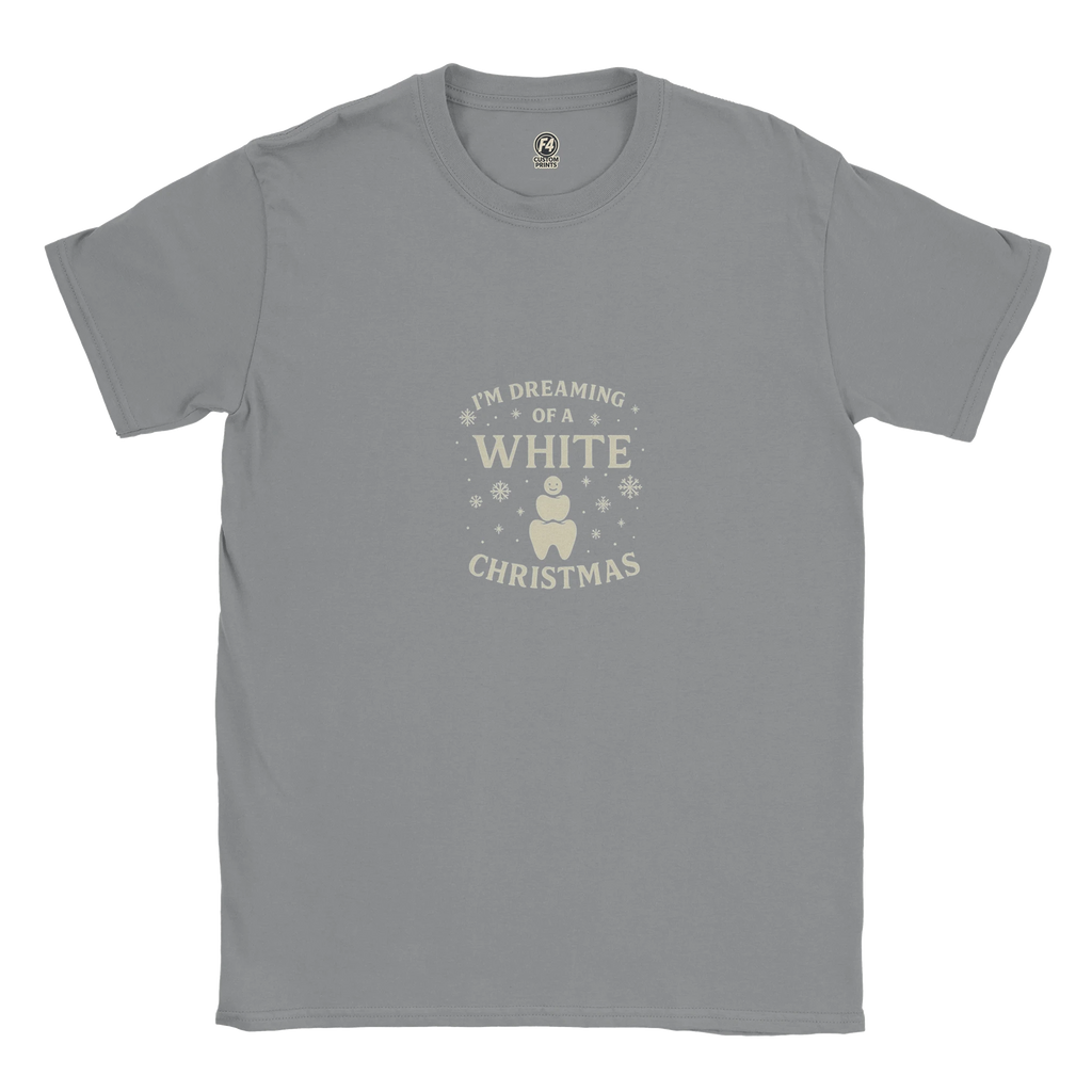 Dreaming of a White Christmas Tee – Dental Christmas Shirt - F4 Custom Prints