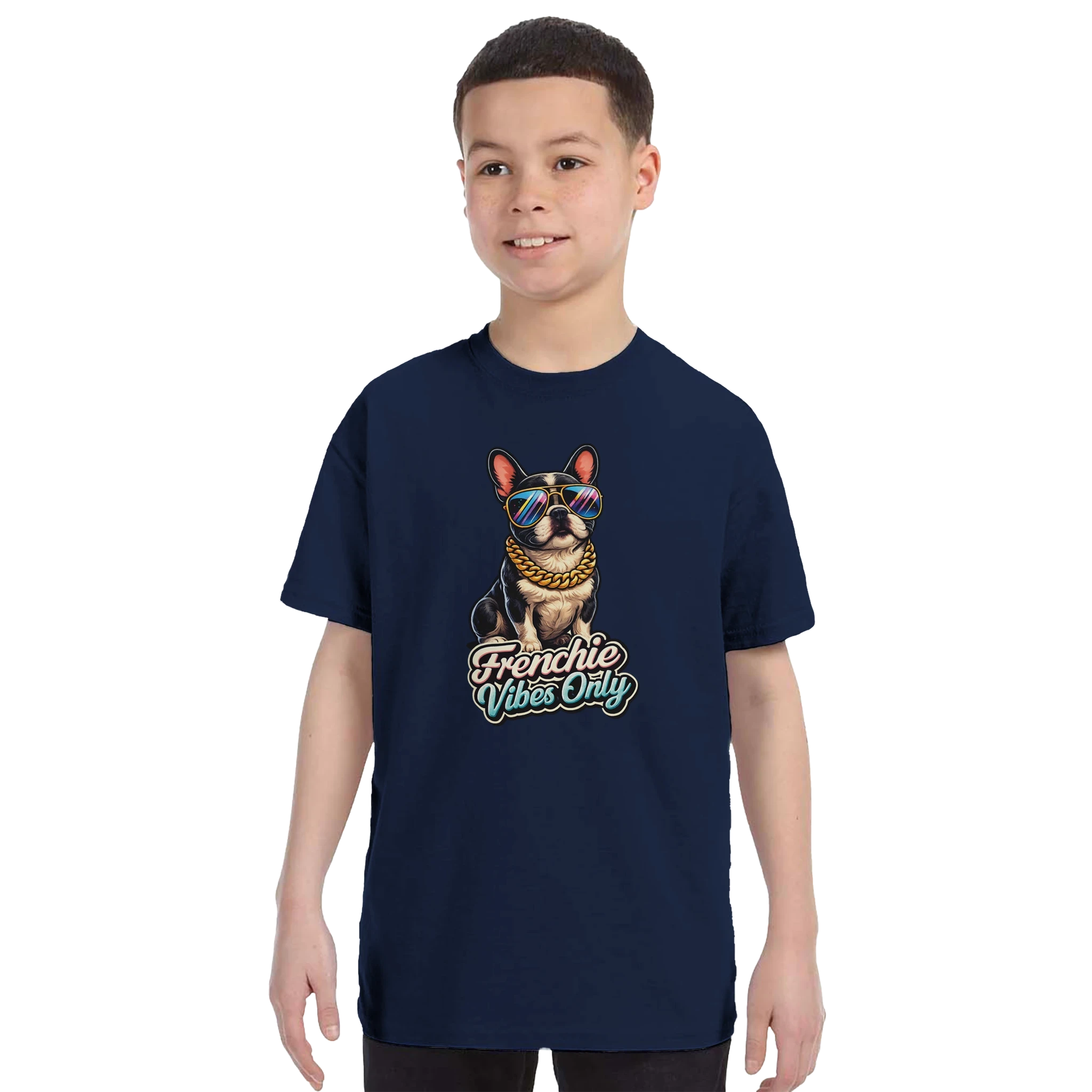Kids Frenchie Vibes Only T-Shirt