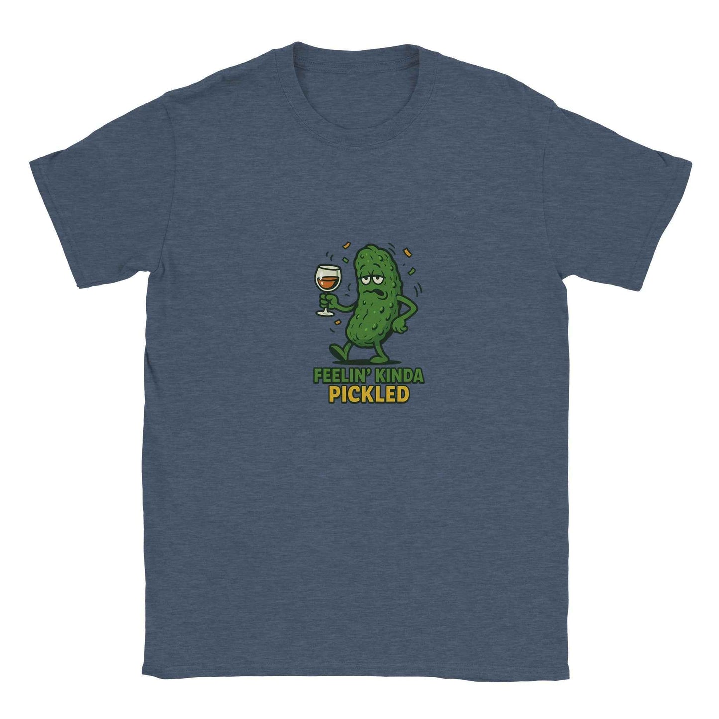 "Feelin' Kinda Pickled" Pickle T-Shirt – Humorous Tipsy Pickle Design Tee