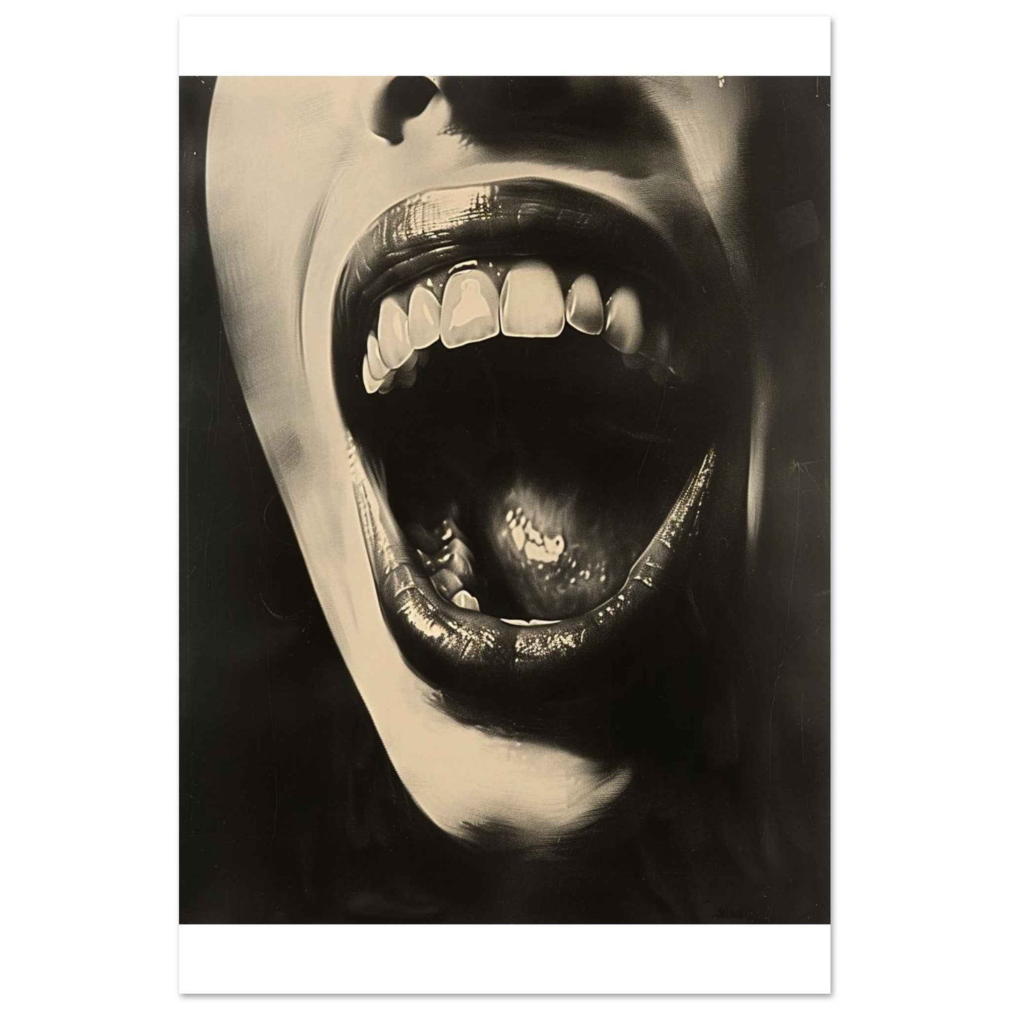 "The Scream" Poster – Bold Monochrome Statement Wall Art (Multiple Sizes Available)