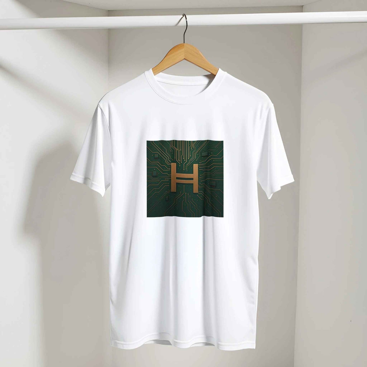 Hedera Hashgraph T-Shirt – Circuitry Style Tee for Crypto Enthusiasts
