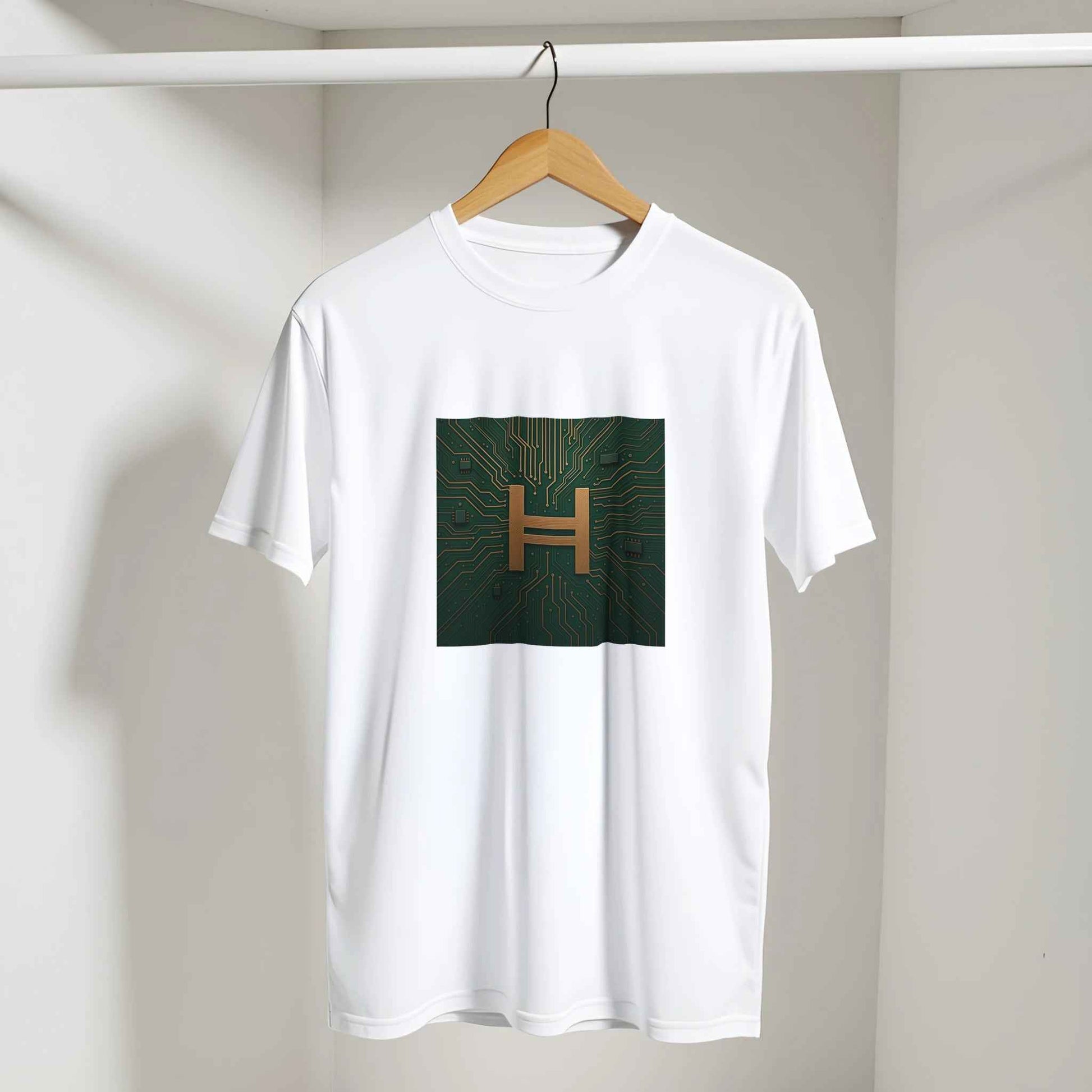 Hedera Hashgraph T-Shirt – Circuitry Style Tee for Crypto Enthusiasts