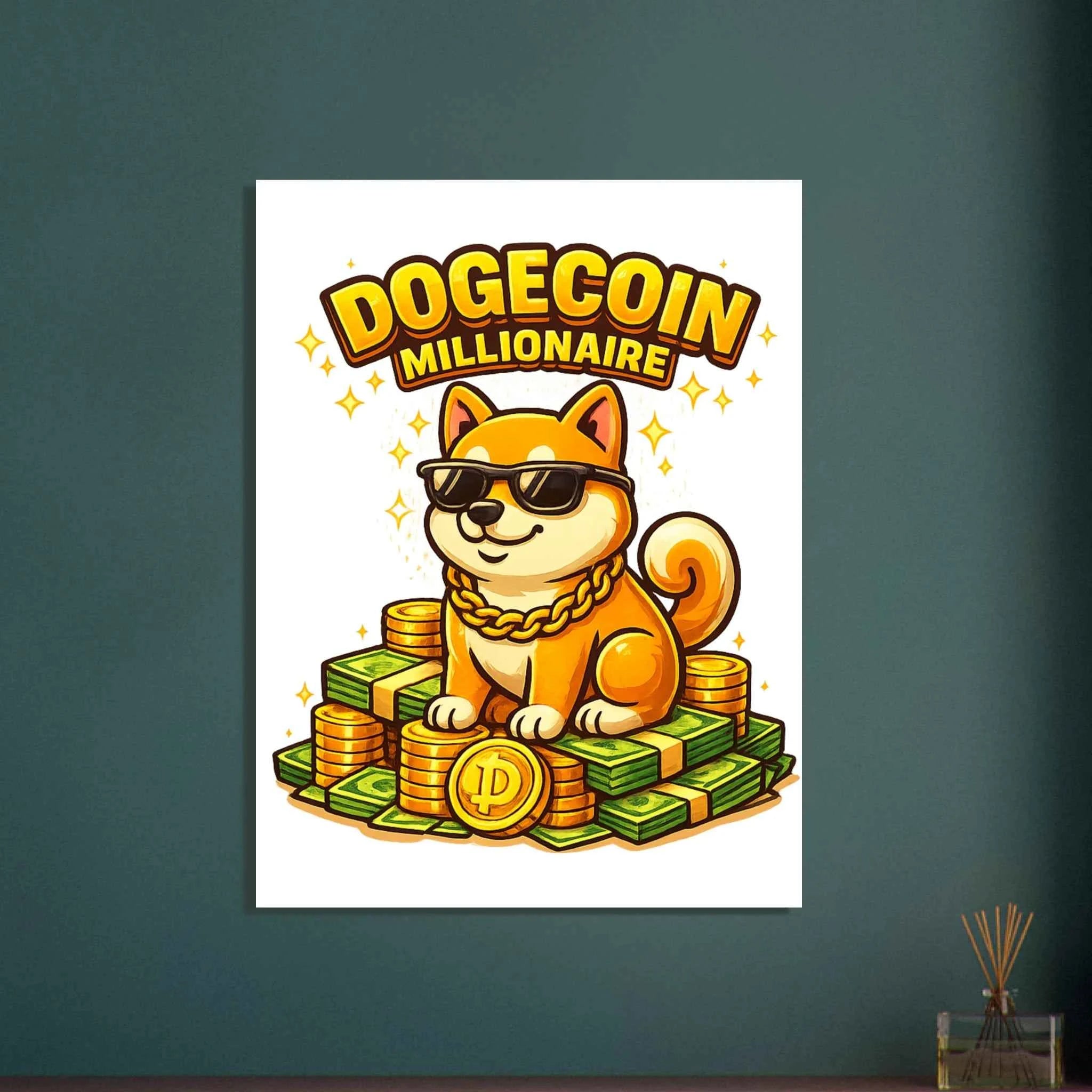 Dogecoin Millionaire Fine Art Poster