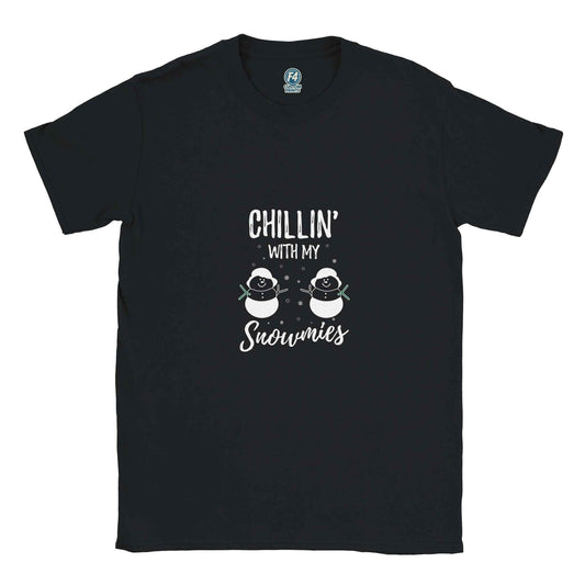 Chillin' With My Snowmies Christmas Shirt – Festive Holiday Graphic Tee