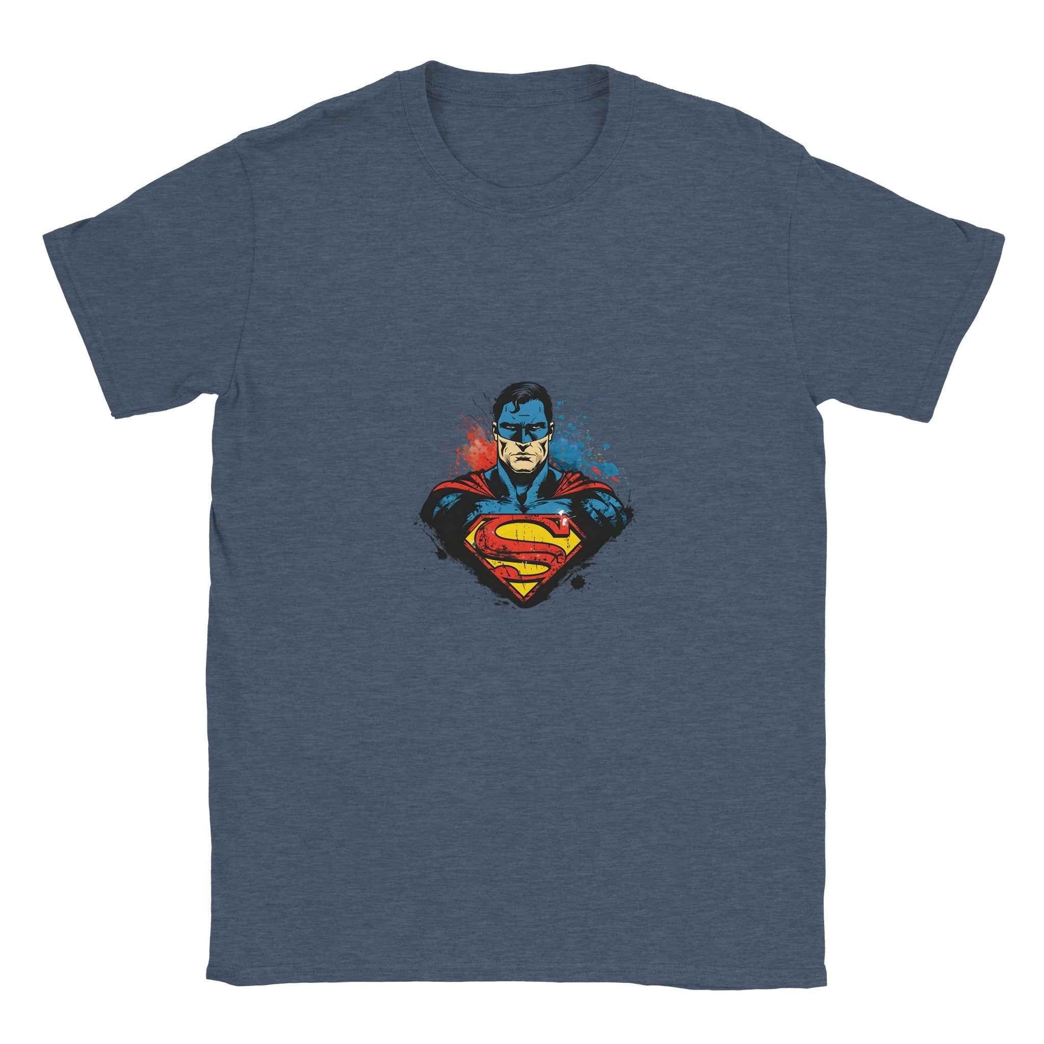 Superman T-Shirt – Heroic Comic-Inspired Graphic Tee in Your Choice of 10 Dynamic Colors