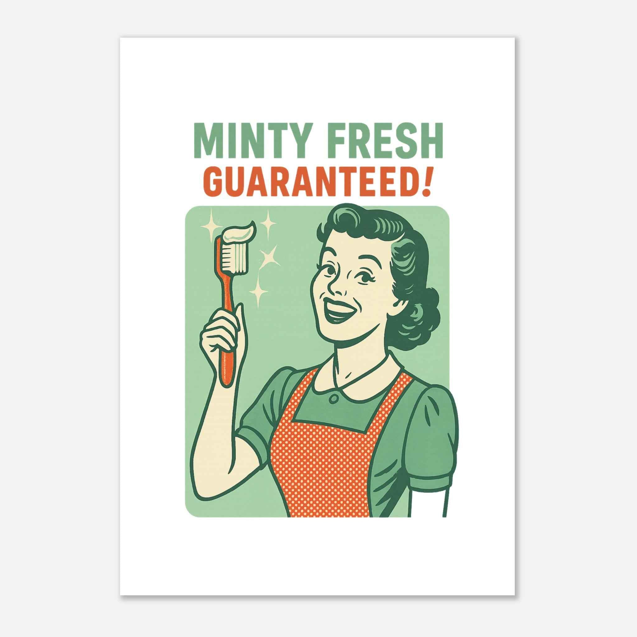 Minty Fresh Guaranteed! Retro Poster | Vintage Ad Style | Mid-Century Modern Wall Art