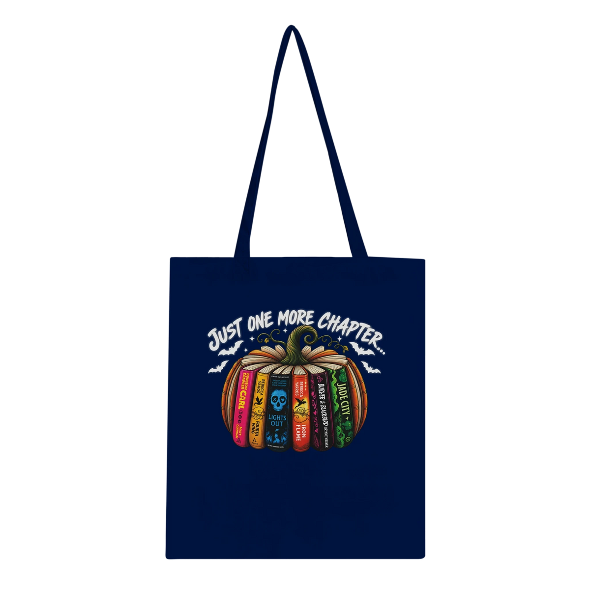 Just One More Chapter Halloween Tote Bag