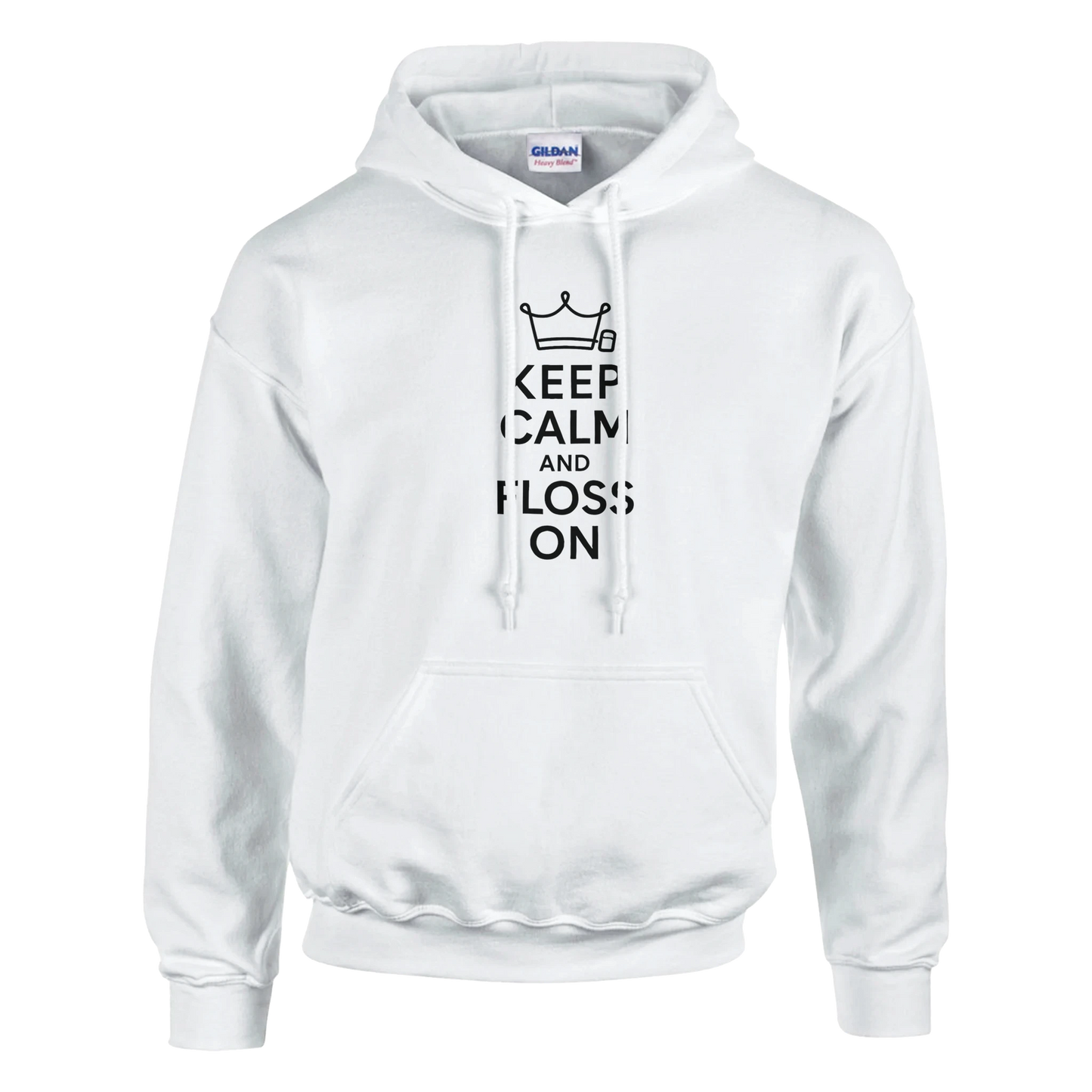 Keep Calm and Floss On Hoodie – Funny Dental Hygienist Unisex Sweatshirt - F4 Custom Prints