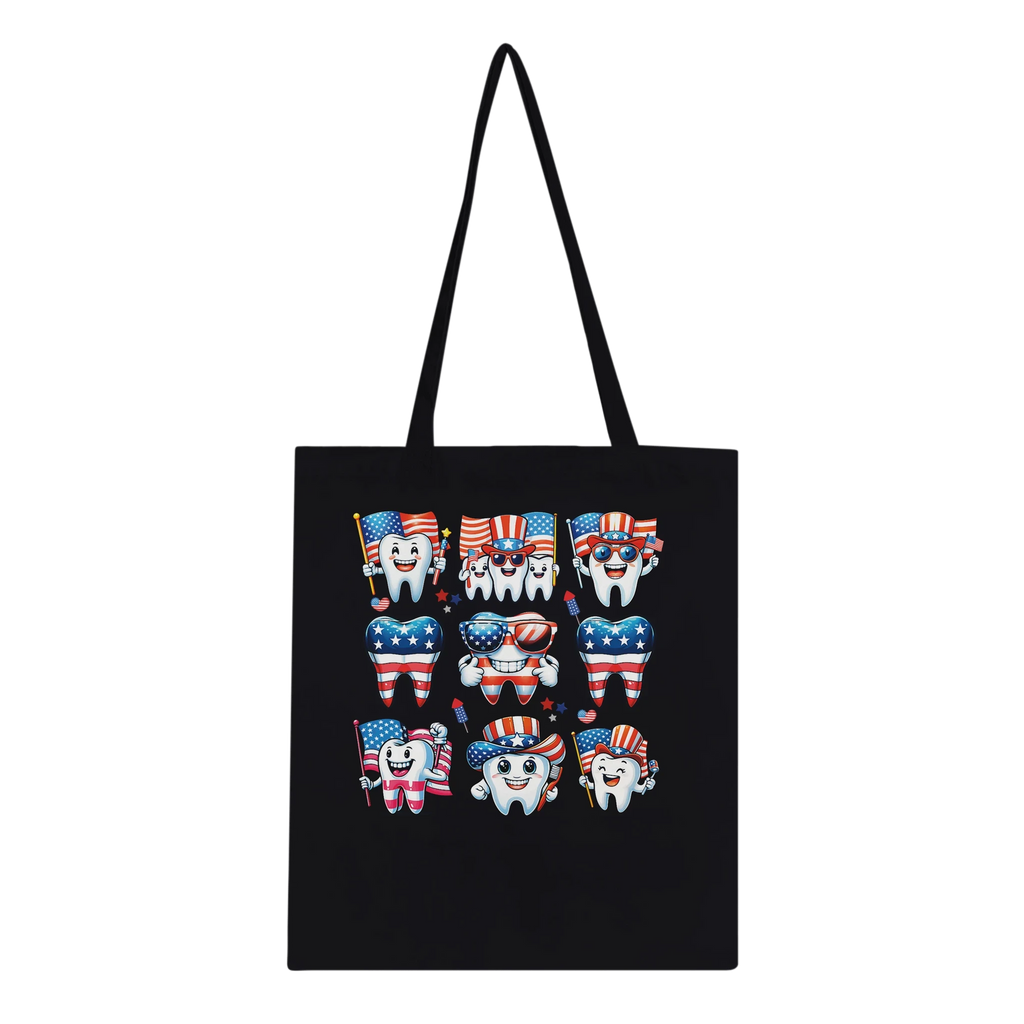 Personalized Dental 4th of July Tote Bag