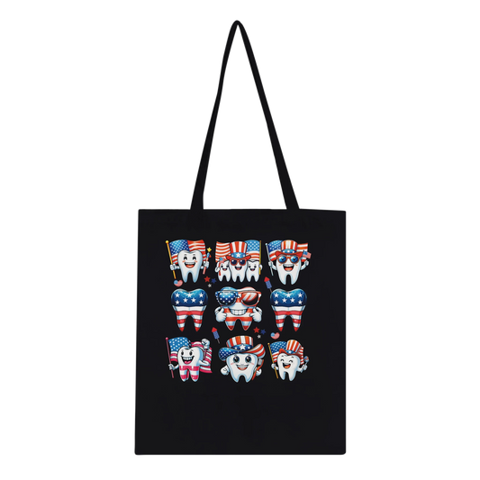 Personalized Dental 4th of July Tote Bag
