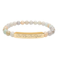 Personalized Engraved Natural Stone Bracelet -Custom Jewelry