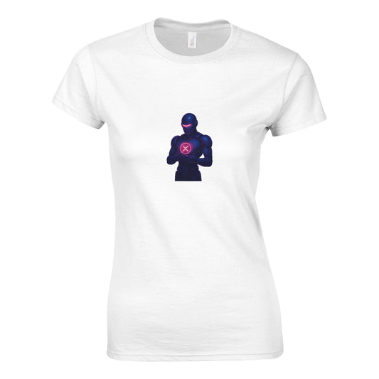 XRP Women’s T-Shirt – Robotic Guardian Crypto Tee - F4 Custom Prints
