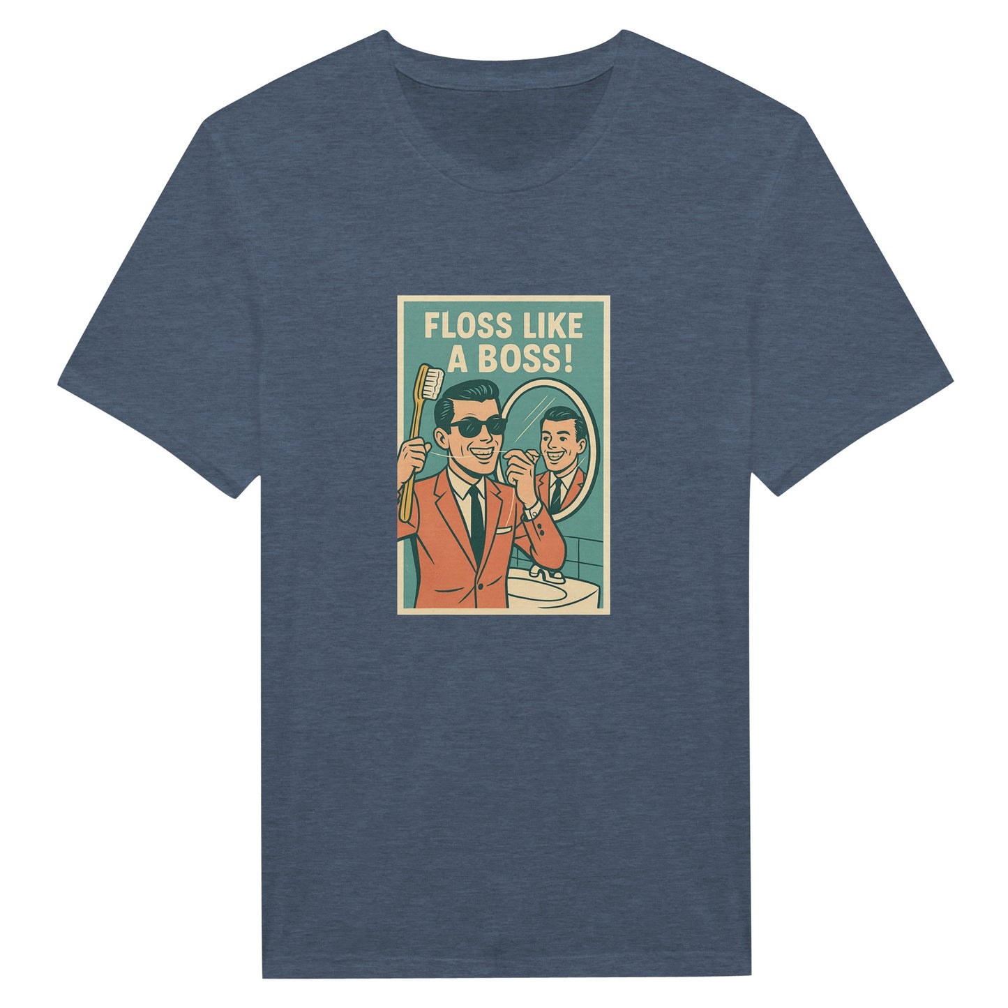 Floss Like a Boss T-Shirt – Retro Dental Humor Tee - F4 Custom Prints
