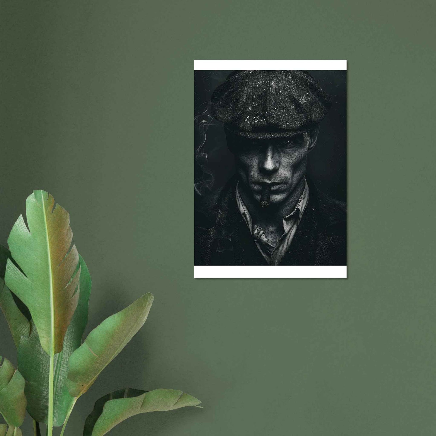 "The Gangster's Gaze" Poster – Moody Black & White Cinematic Wall Art (Multiple Sizes Available)