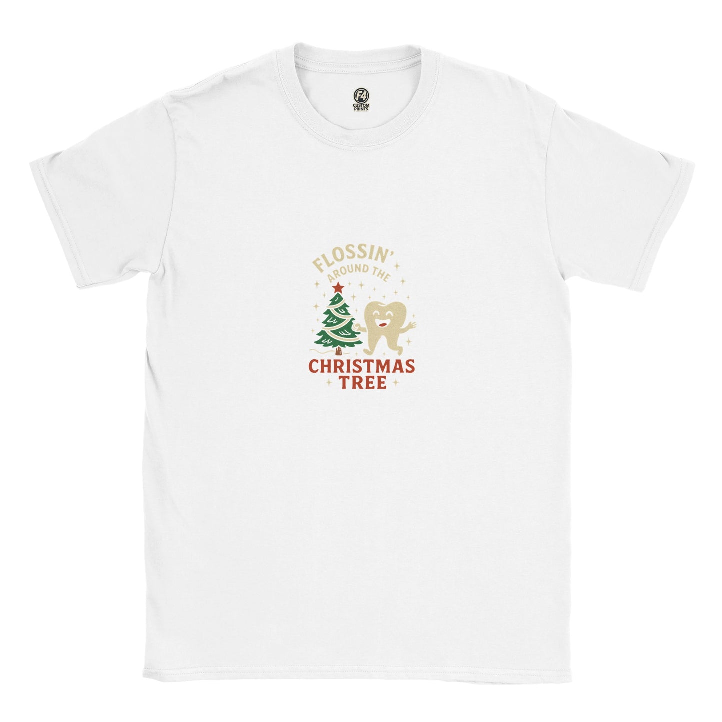 Flossin’ Around the Christmas Tree Tee – Funny Christmas Dental Shirt - F4 Custom Prints