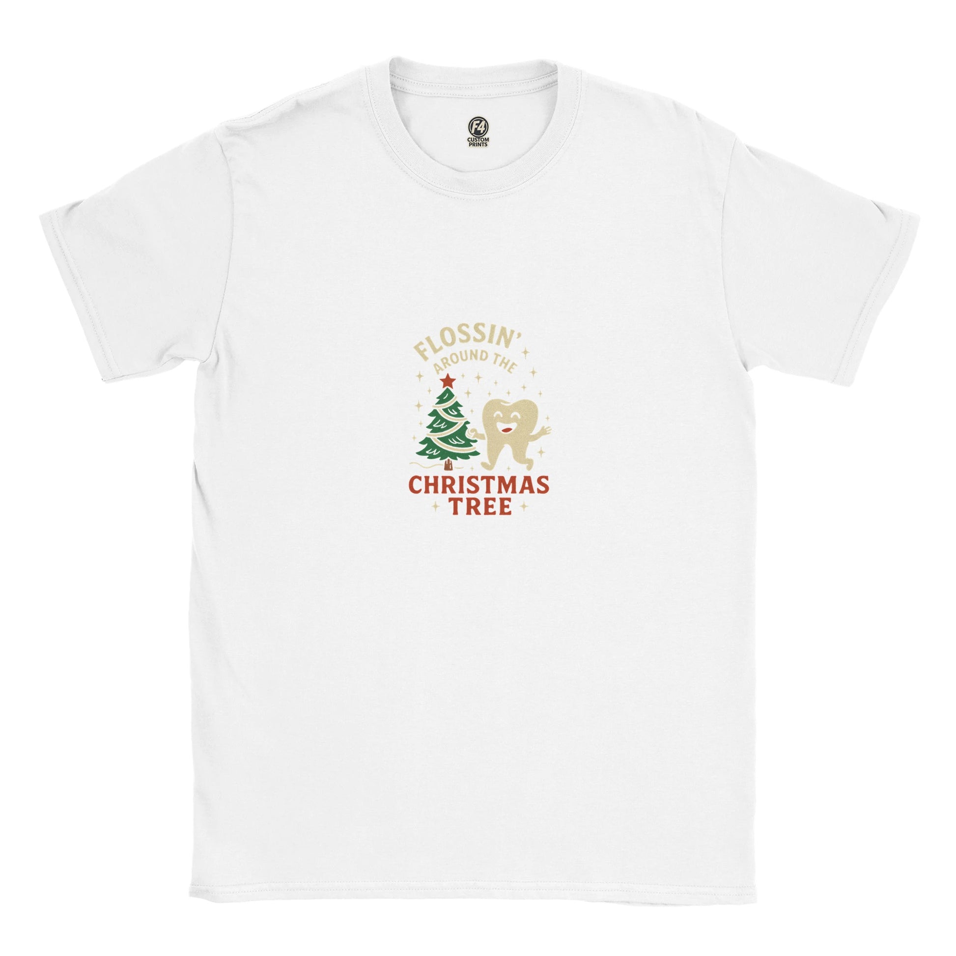 Flossin’ Around the Christmas Tree Tee – Funny Christmas Dental Shirt - F4 Custom Prints