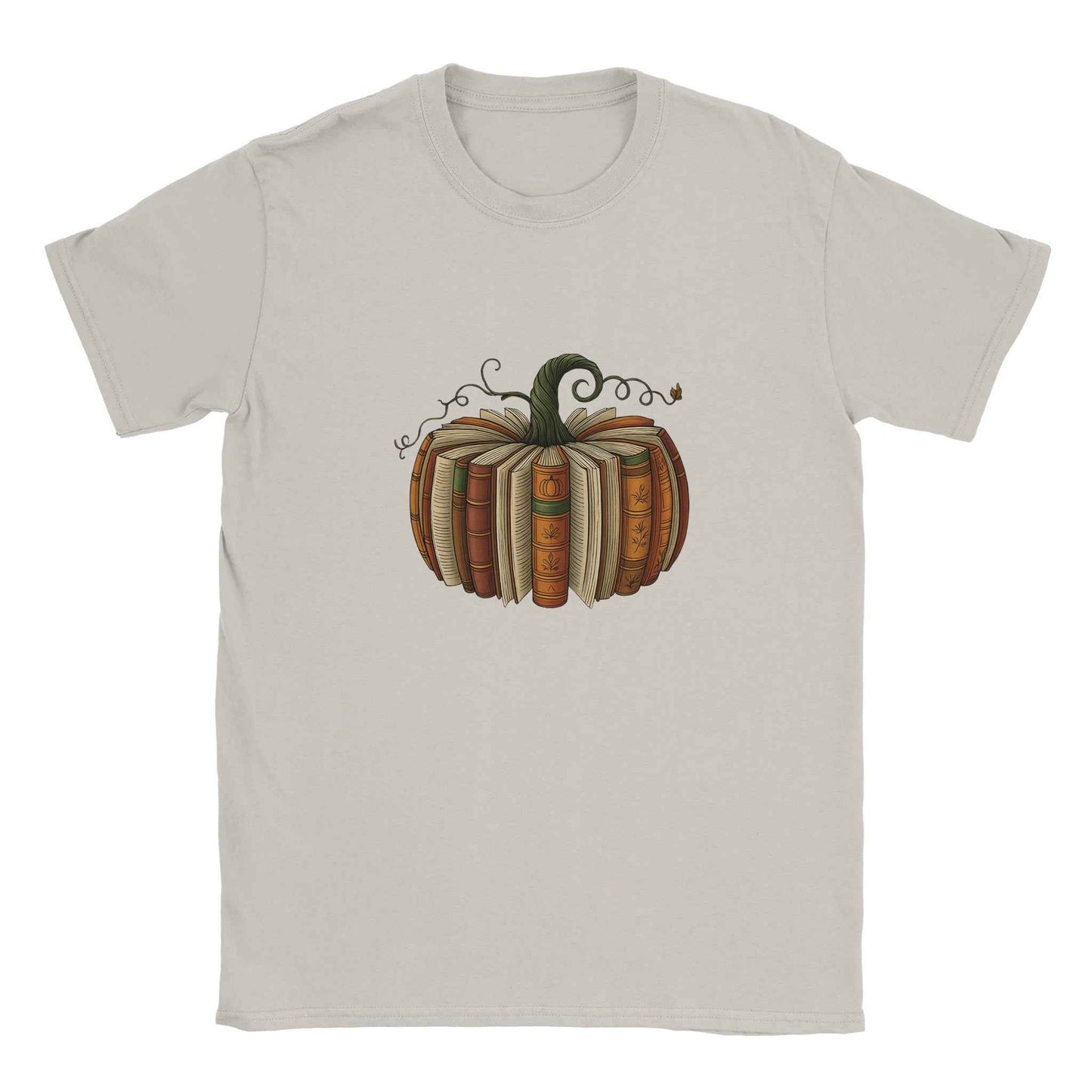 Bookish Pumpkin T-Shirt – Literary Fall & Halloween Vibes Tee - F4 Custom Prints