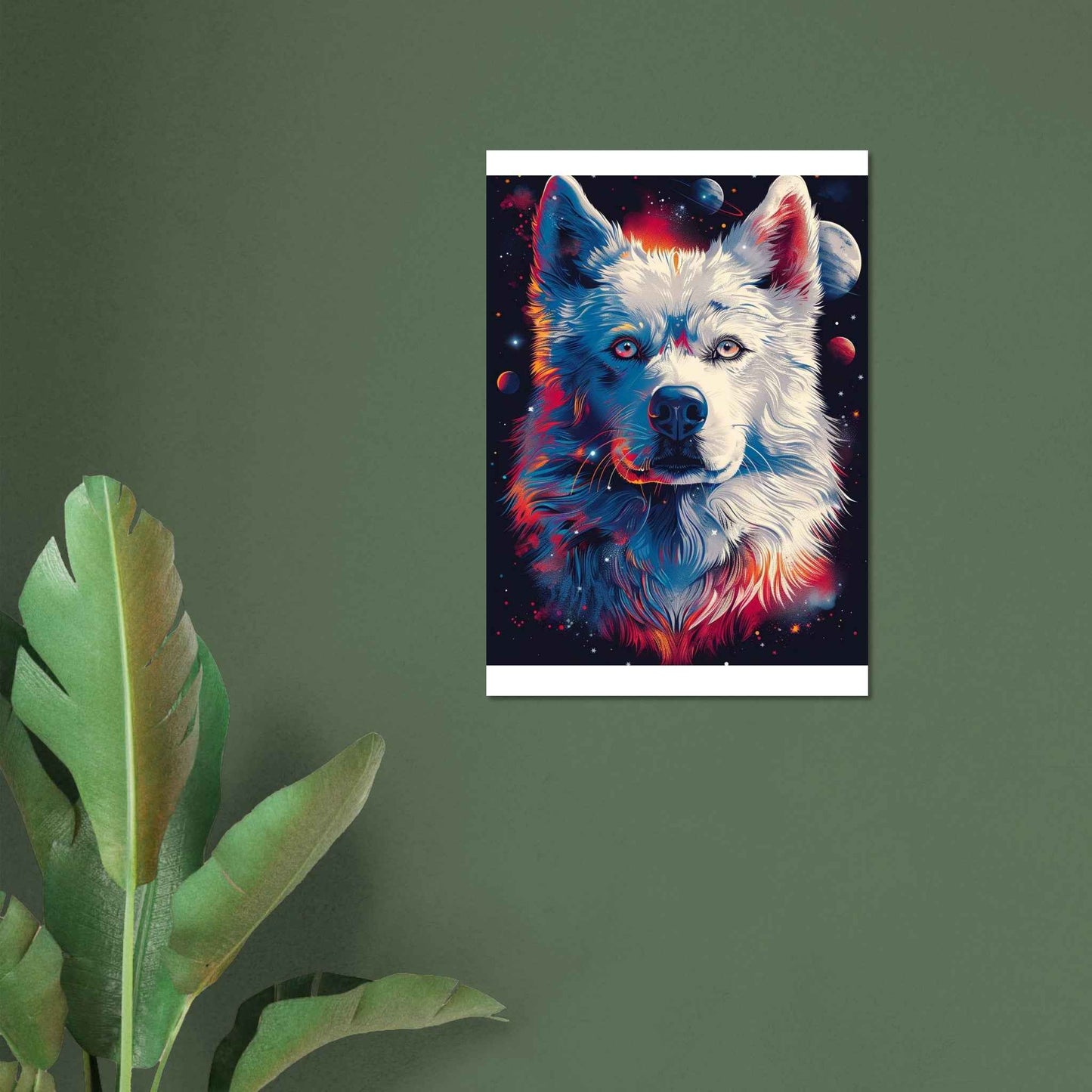 "Cosmic Wolf" Poster – Vibrant Galactic Wall Art (Multiple Sizes Available)