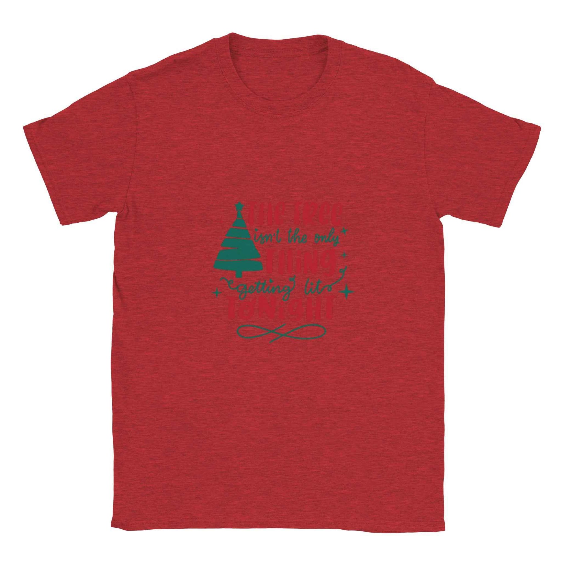 The Tree Isn't The Only Thing Getting Lit Tonight Christmas Shirt – Festive Holiday Graphic Tee