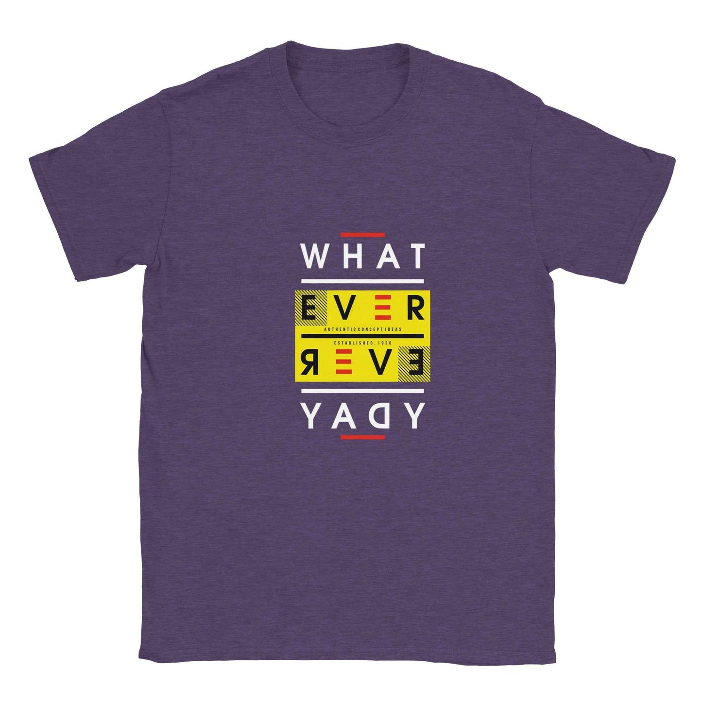 Whatever Everyday Graphic Tee – Retro Bold Black & Yellow Style for Everyday Wear
