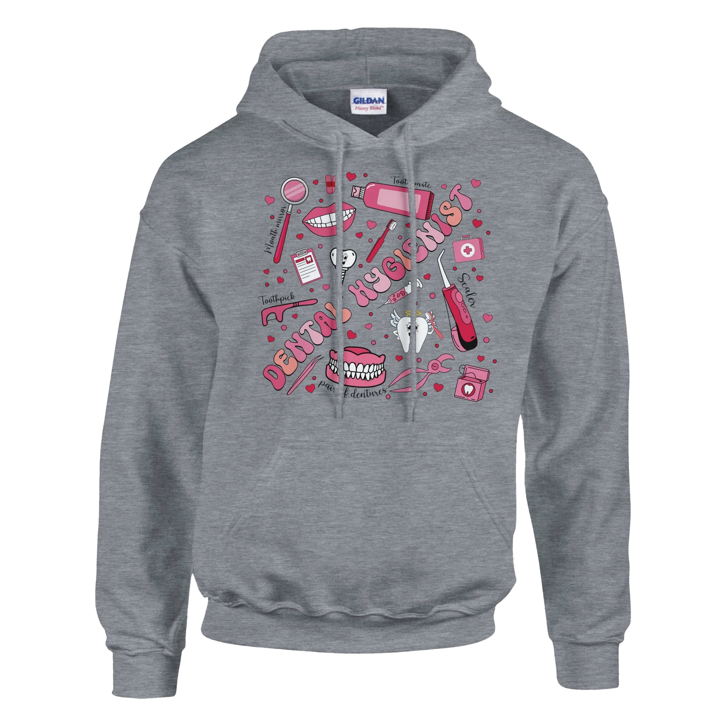 Dental Hygienist Valentines Day Hoodie | Premium Cotton Blend