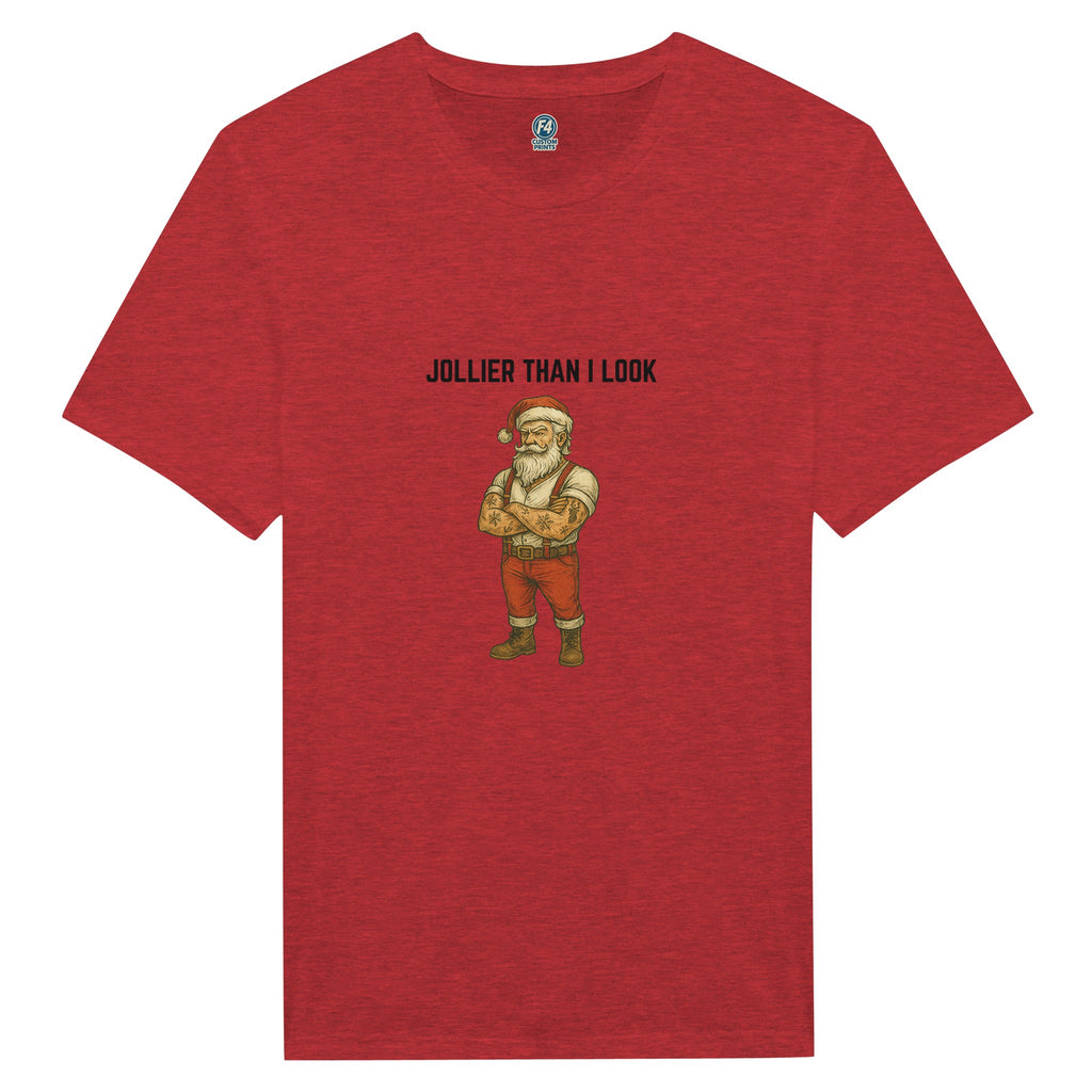 Tattooed Santa T-Shirt – Edgy Holiday Graphic Tee - F4 Custom Prints
