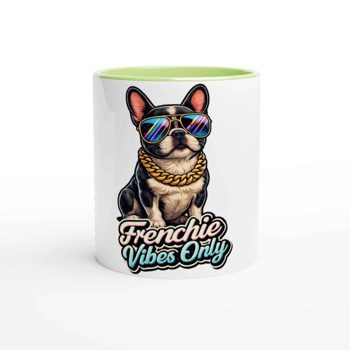 Frenchie Vibes Only 11oz Coffee Mug with Color Inside