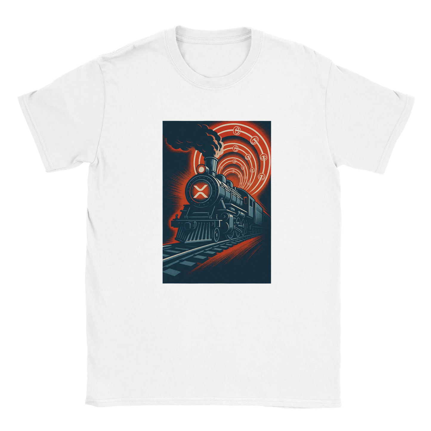 XRP Express Unisex T-Shirt – Vintage Crypto Poster Style Tee - F4 Custom Prints